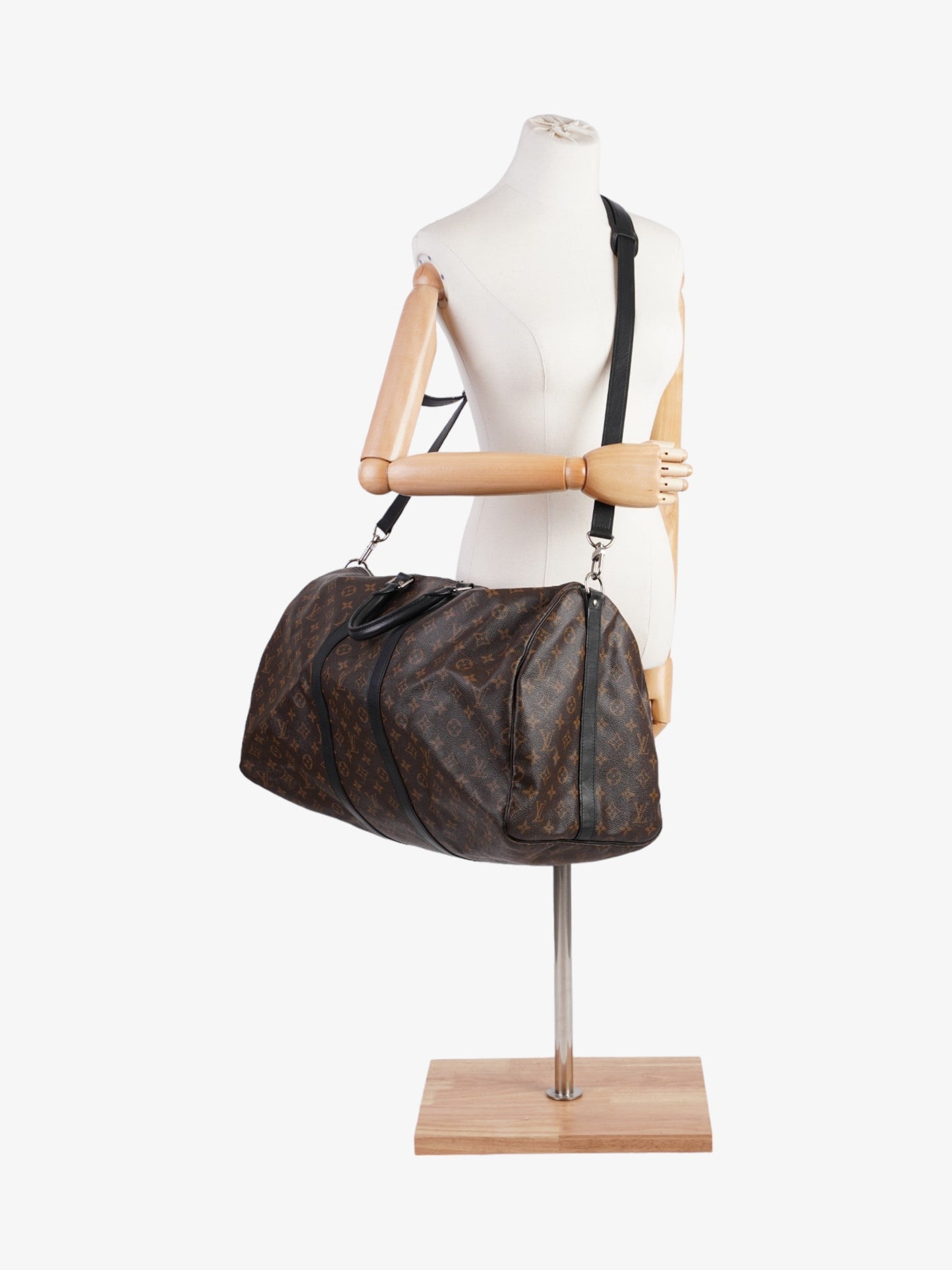 Louis Vuitton Keepall Bandouli猫re 55 Monogram Coated Canvas