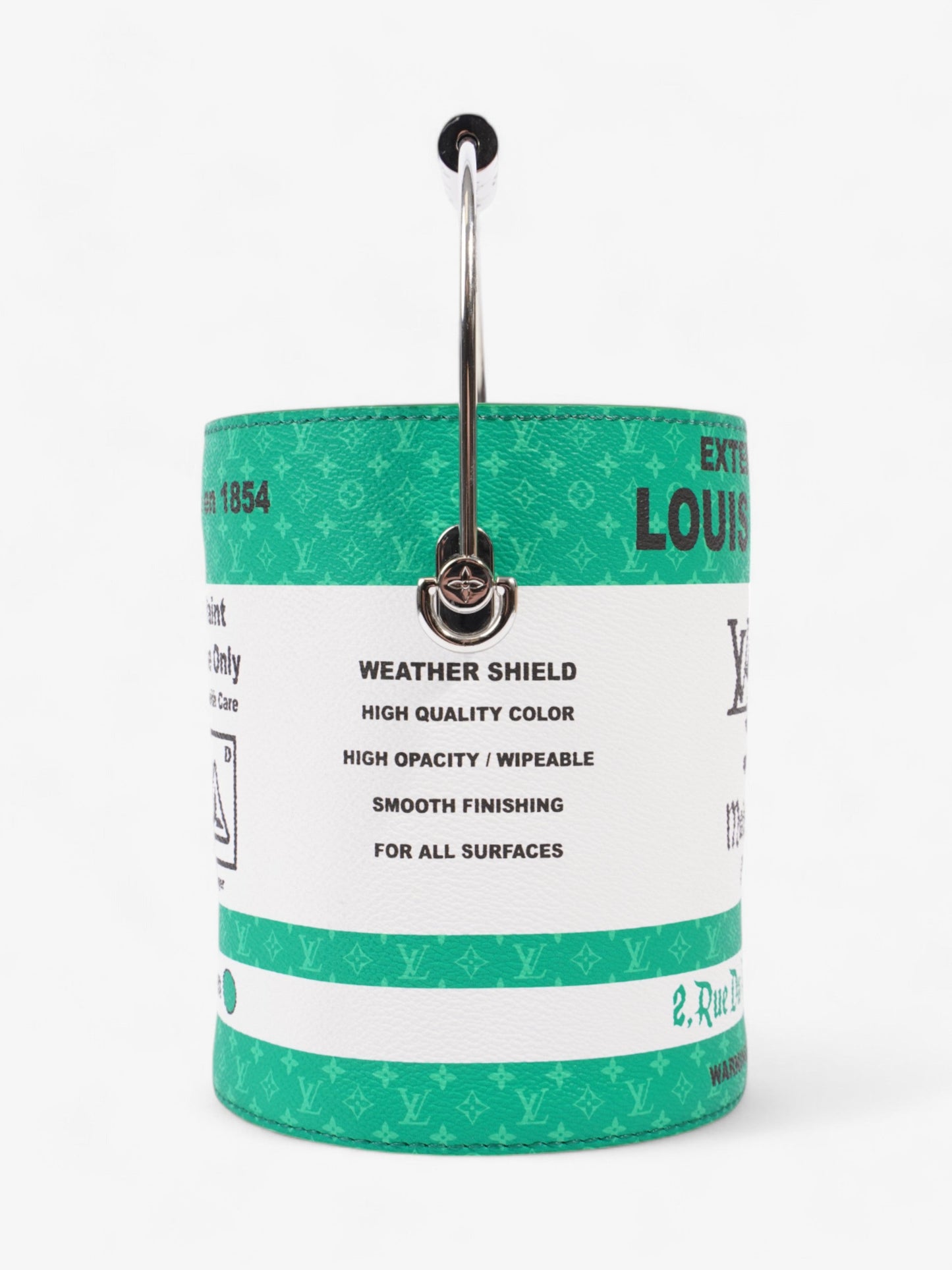 Louis Vuitton Paint Can Bag Green / White / Black Leather
