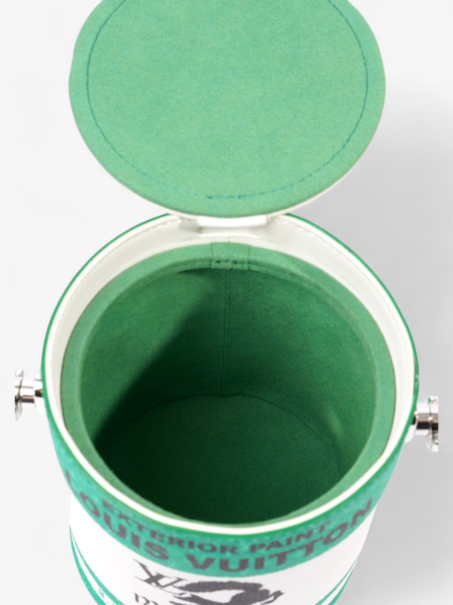 Louis Vuitton Paint Can Bag Green / White / Black Leather