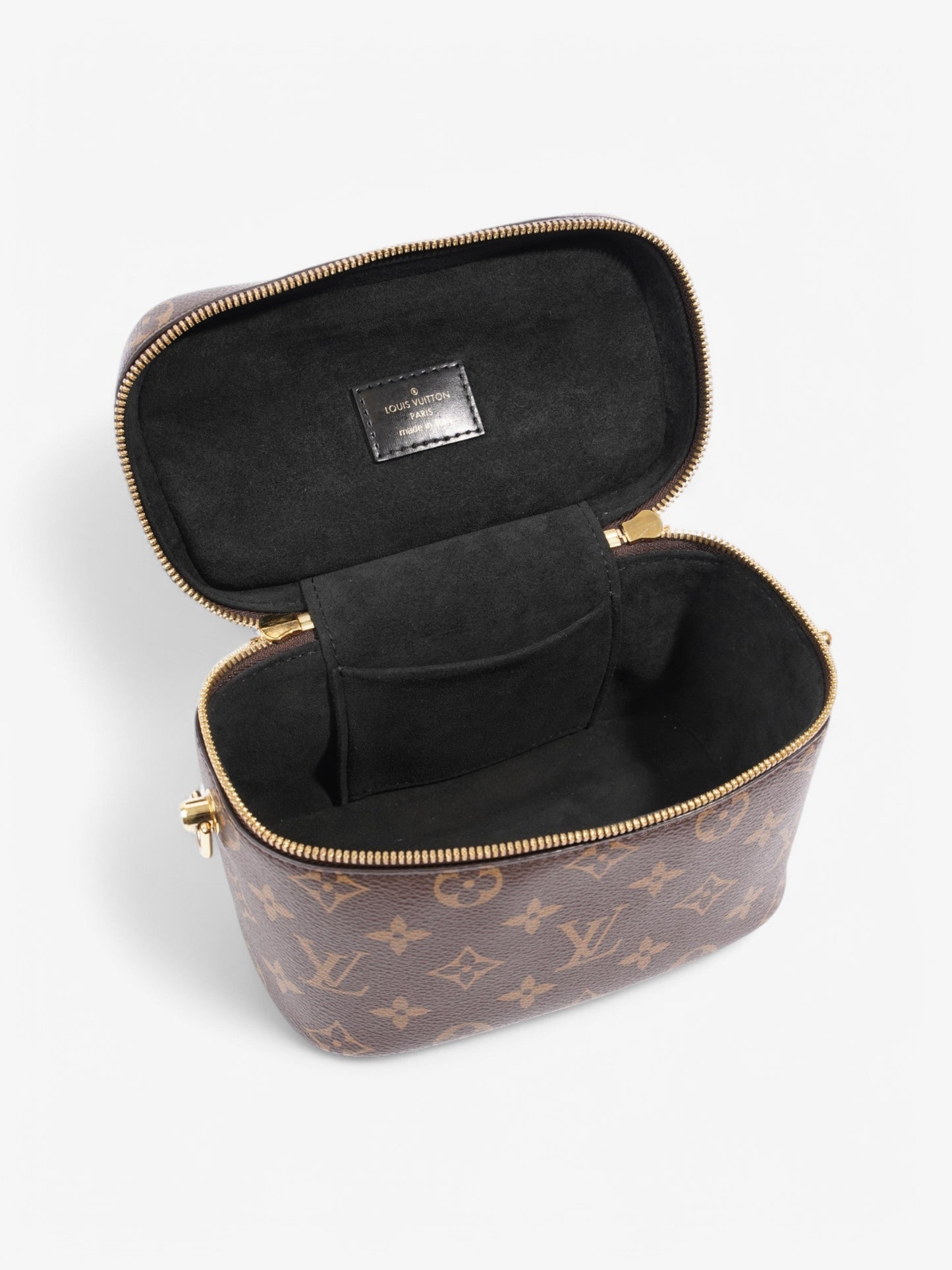 Louis Vuitton Vanity with Chain Monogram / Monogram Reverse / Black Coated Canvas PM