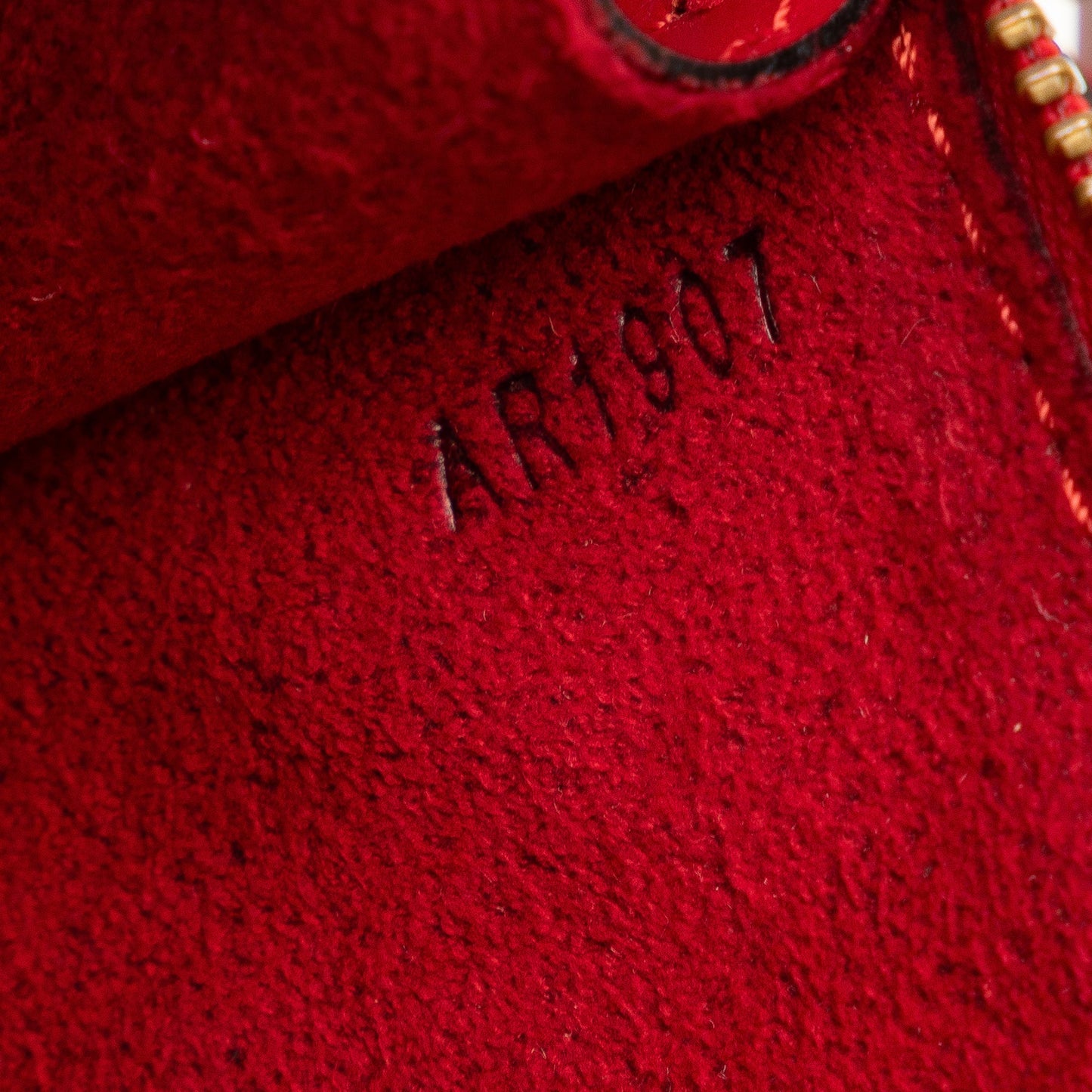 Red Louis Vuitton Epi Pochette Accessoires Shoulder Bag