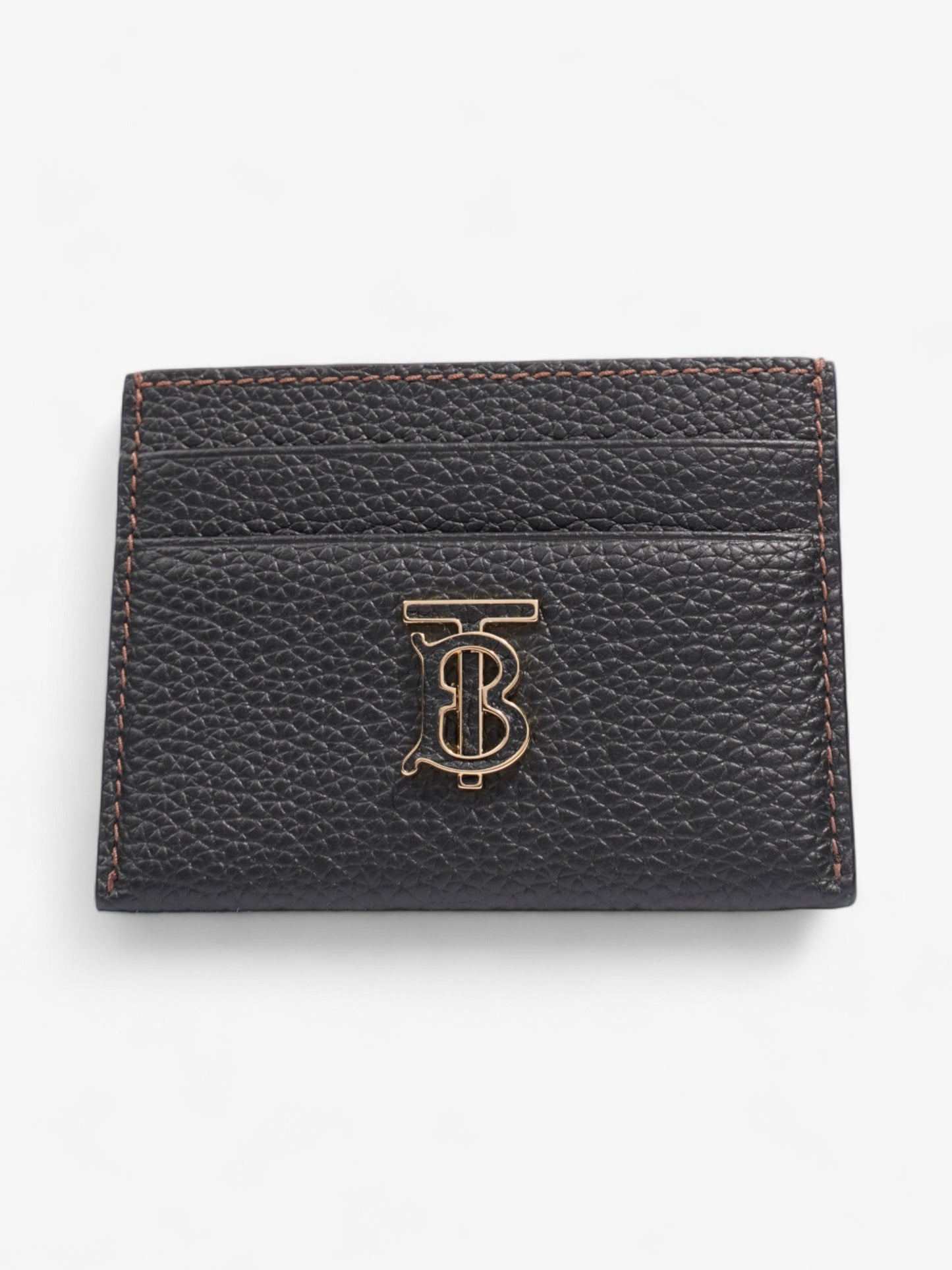 Burberry TB Card Holder Black Calfskin Leather