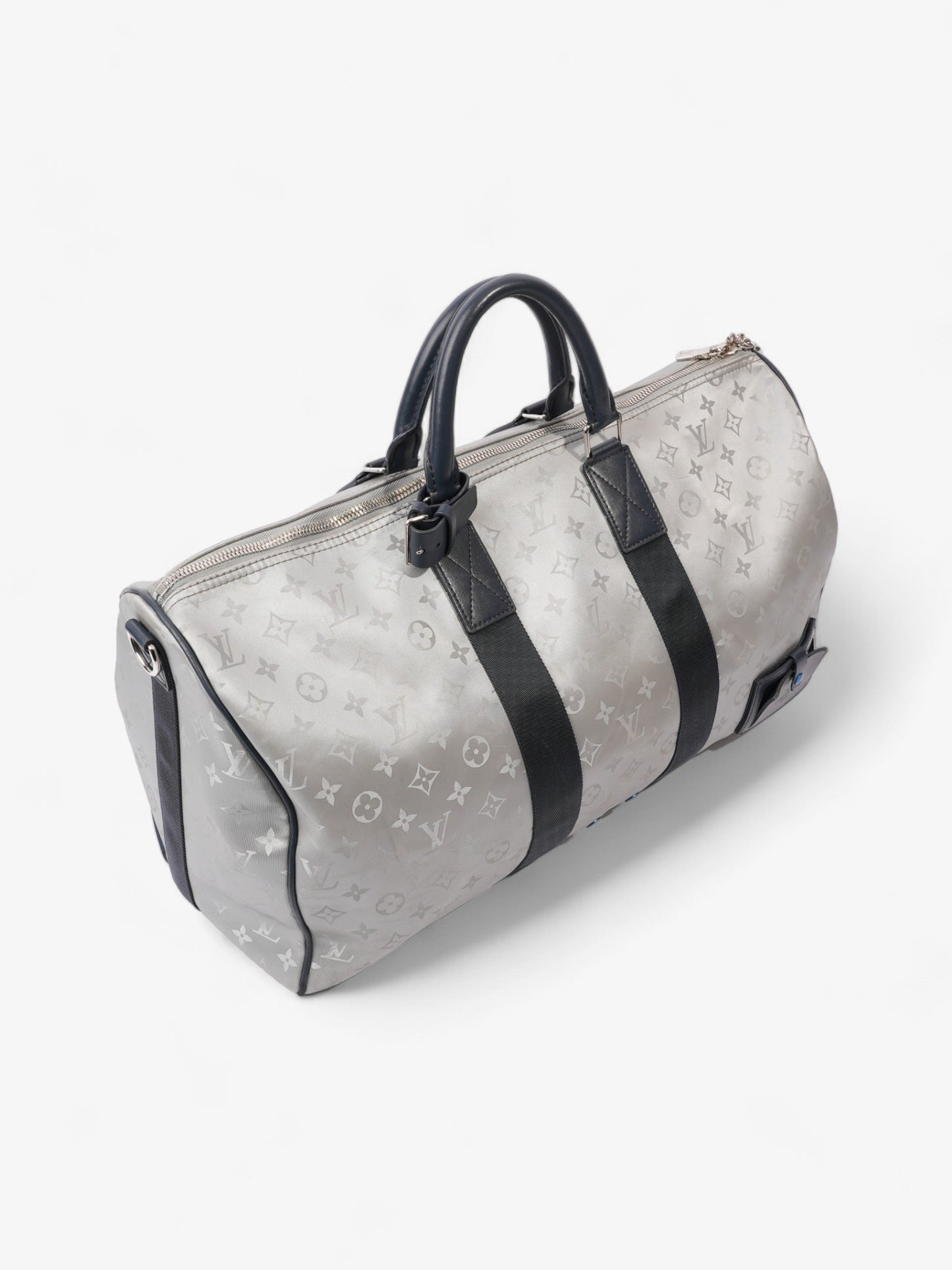 Louis Vuitton Keepall Bandouliere Monogram Satellite / Navy Blue Canvas 50