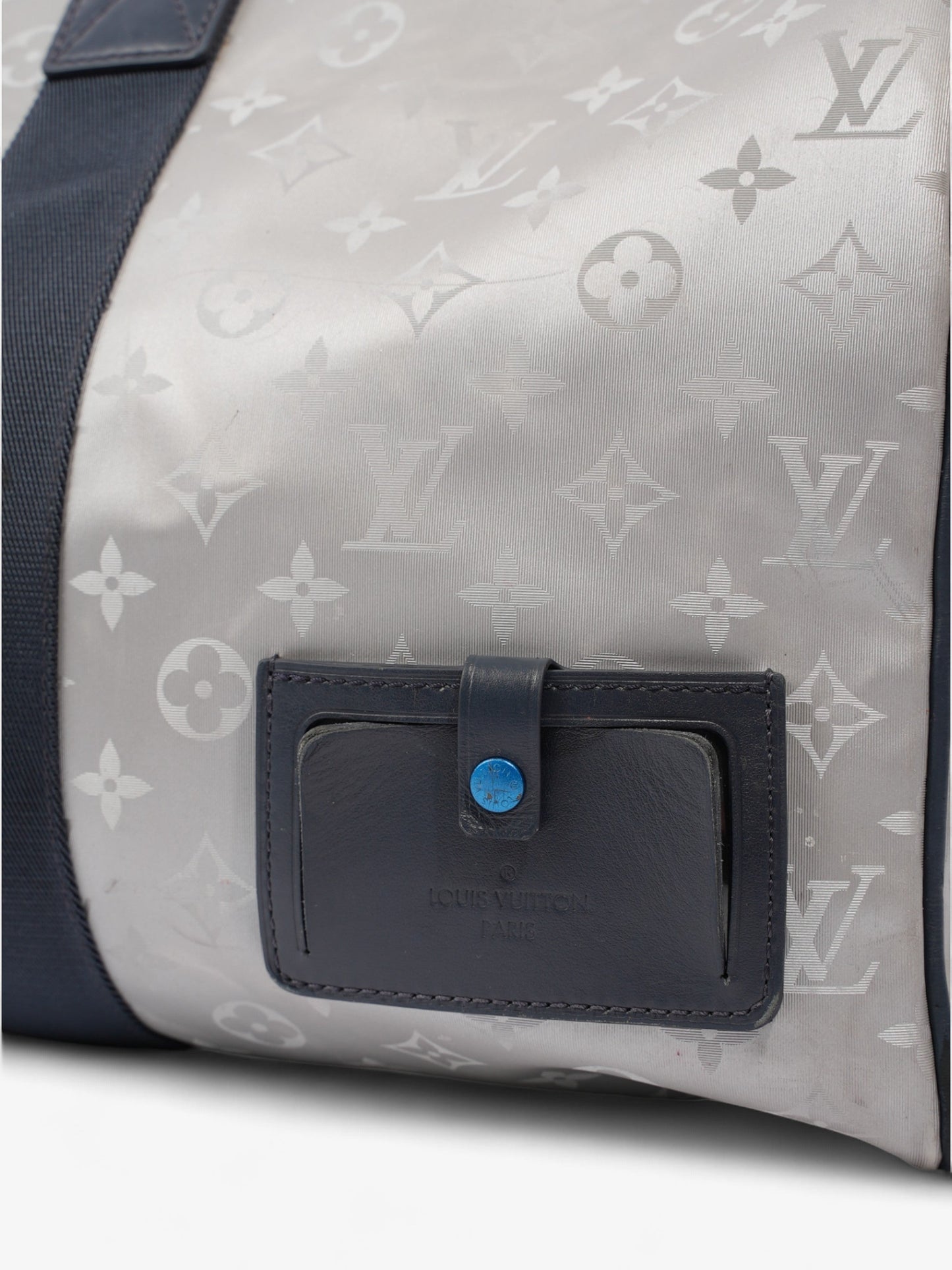 Louis Vuitton Keepall Bandouliere Monogram Satellite / Navy Blue Canvas 50