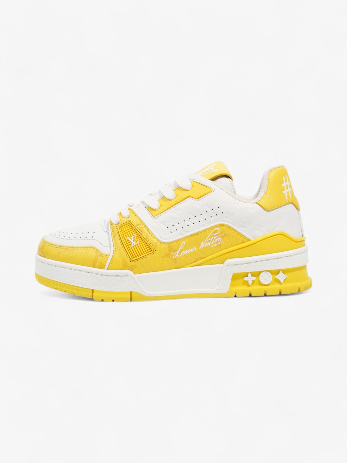 Louis Vuitton LV 54 Sneakers White  / Yellow Leather EU 35 UK 2