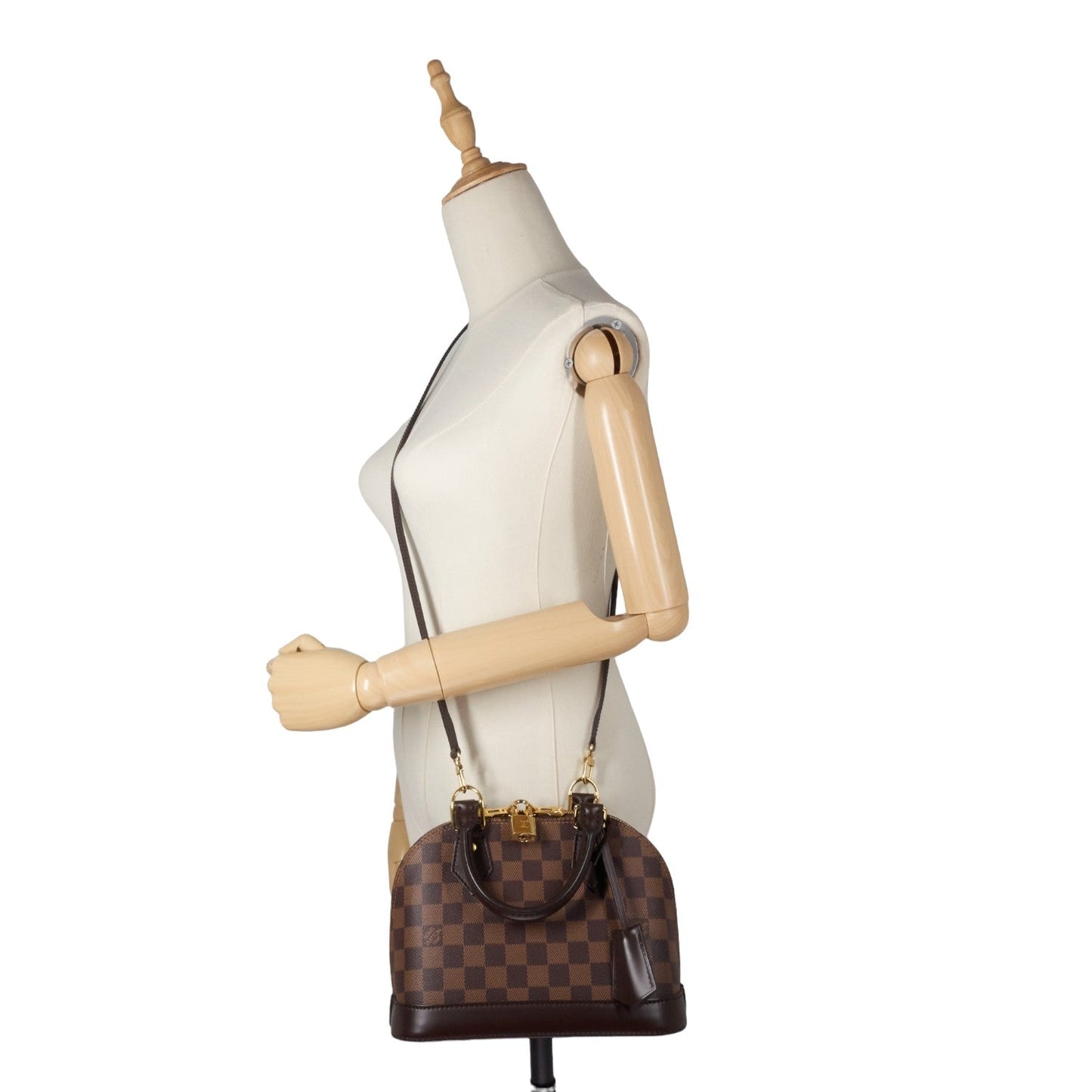 Louis Vuitto Alma BB Damier Ebene Canvas Handbag