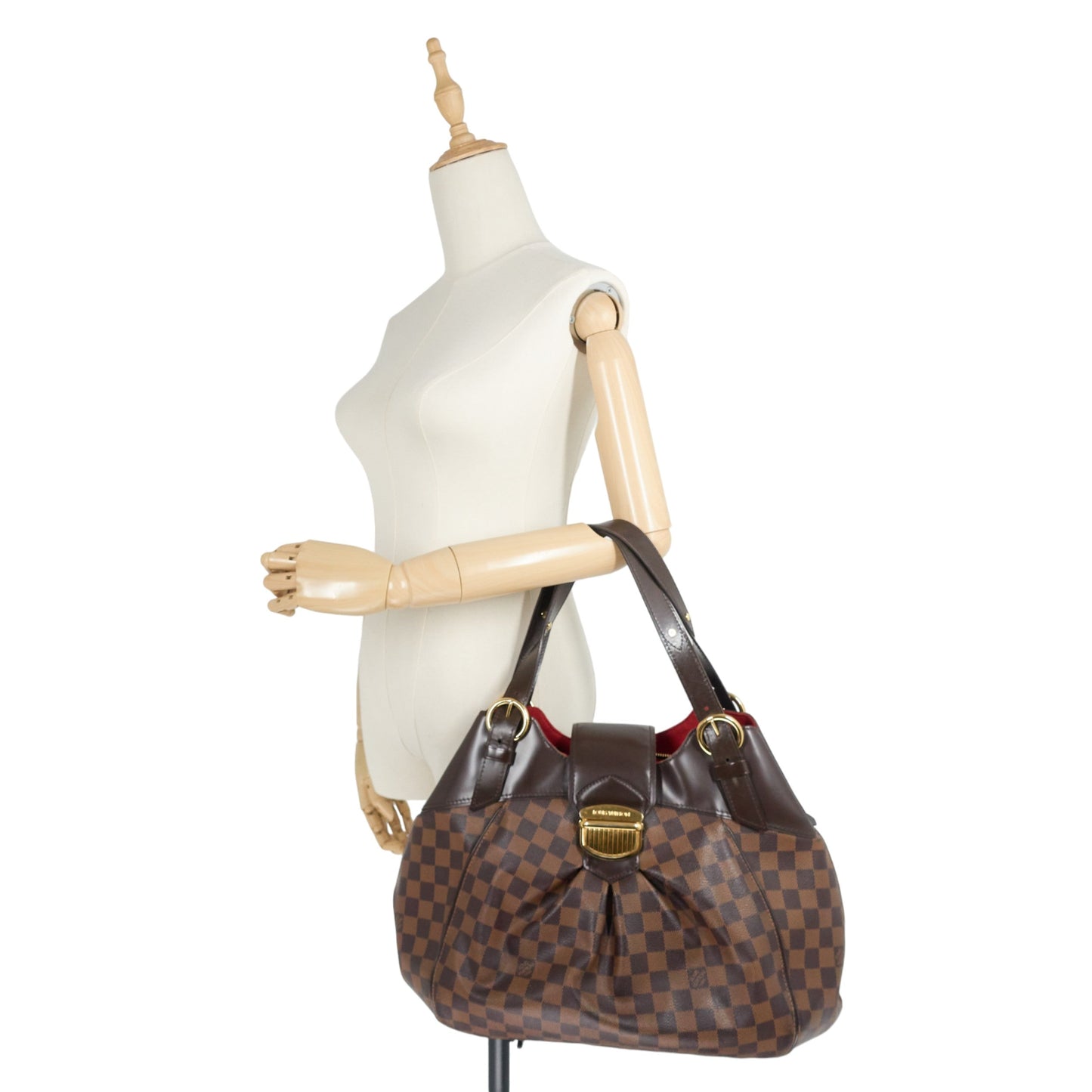 Louis Vuitto Sistina GM Damier Ebene Canvas Bag