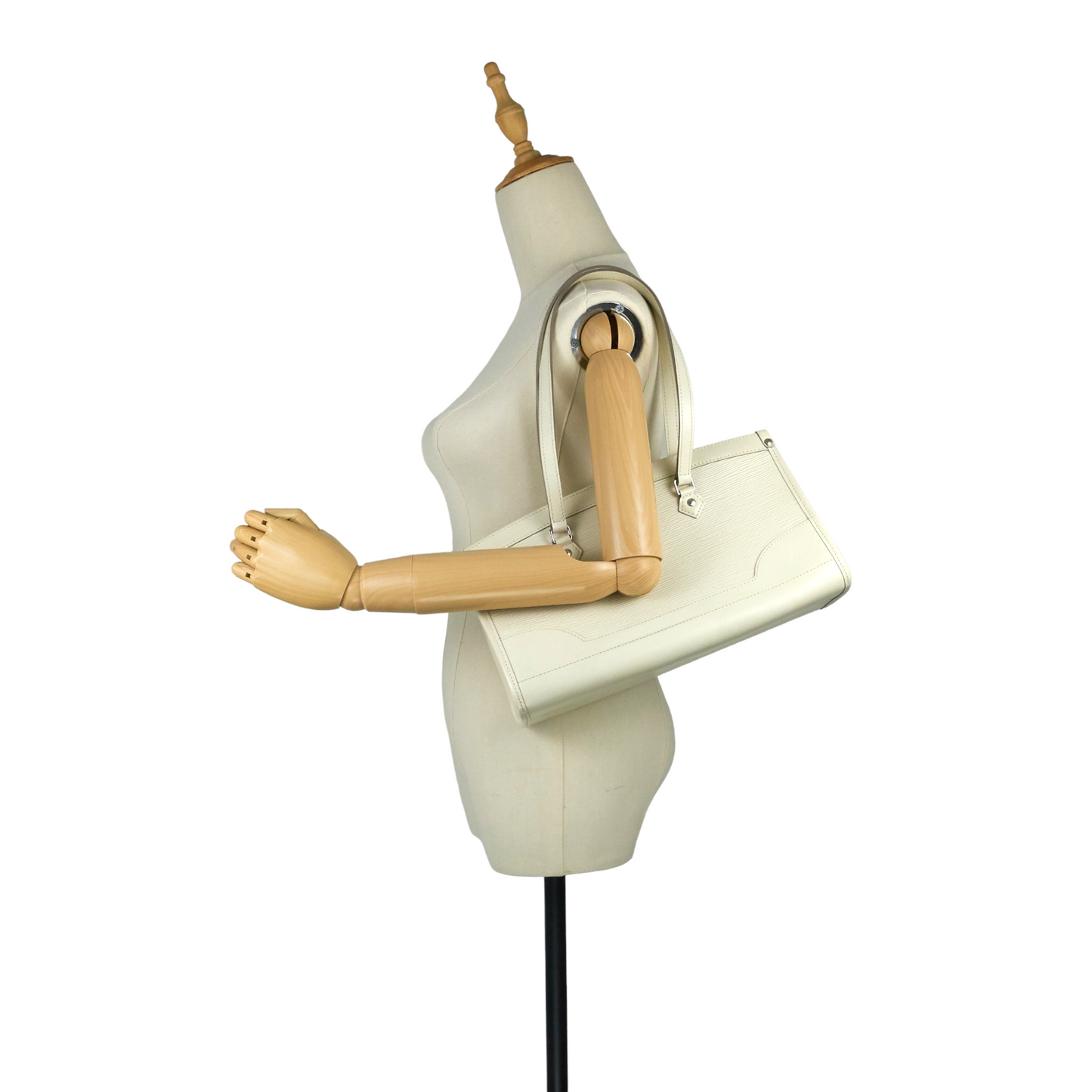 Louis Vuitto Madelaine White Epi Leather Handbag
