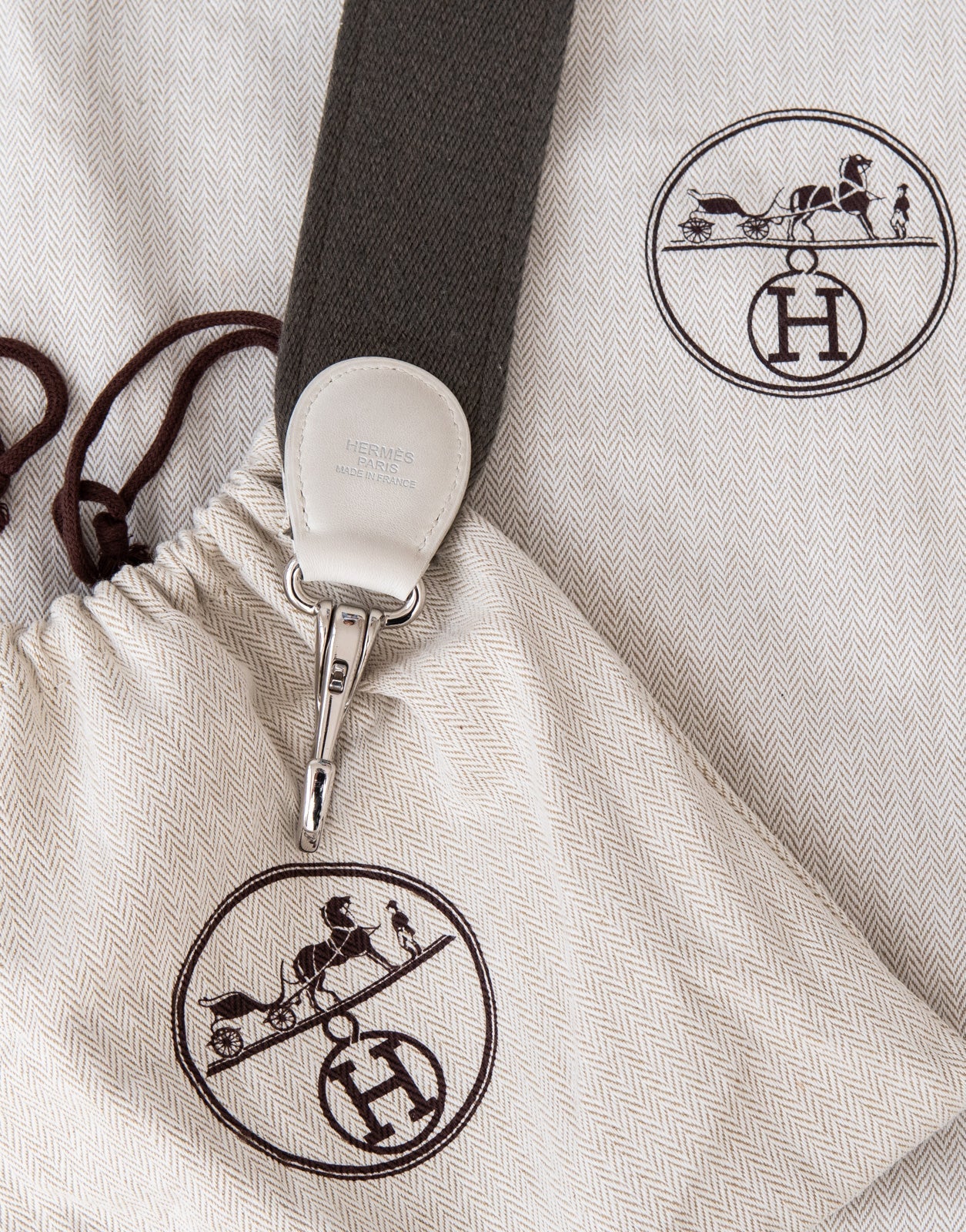 Hermes White Berline Bag