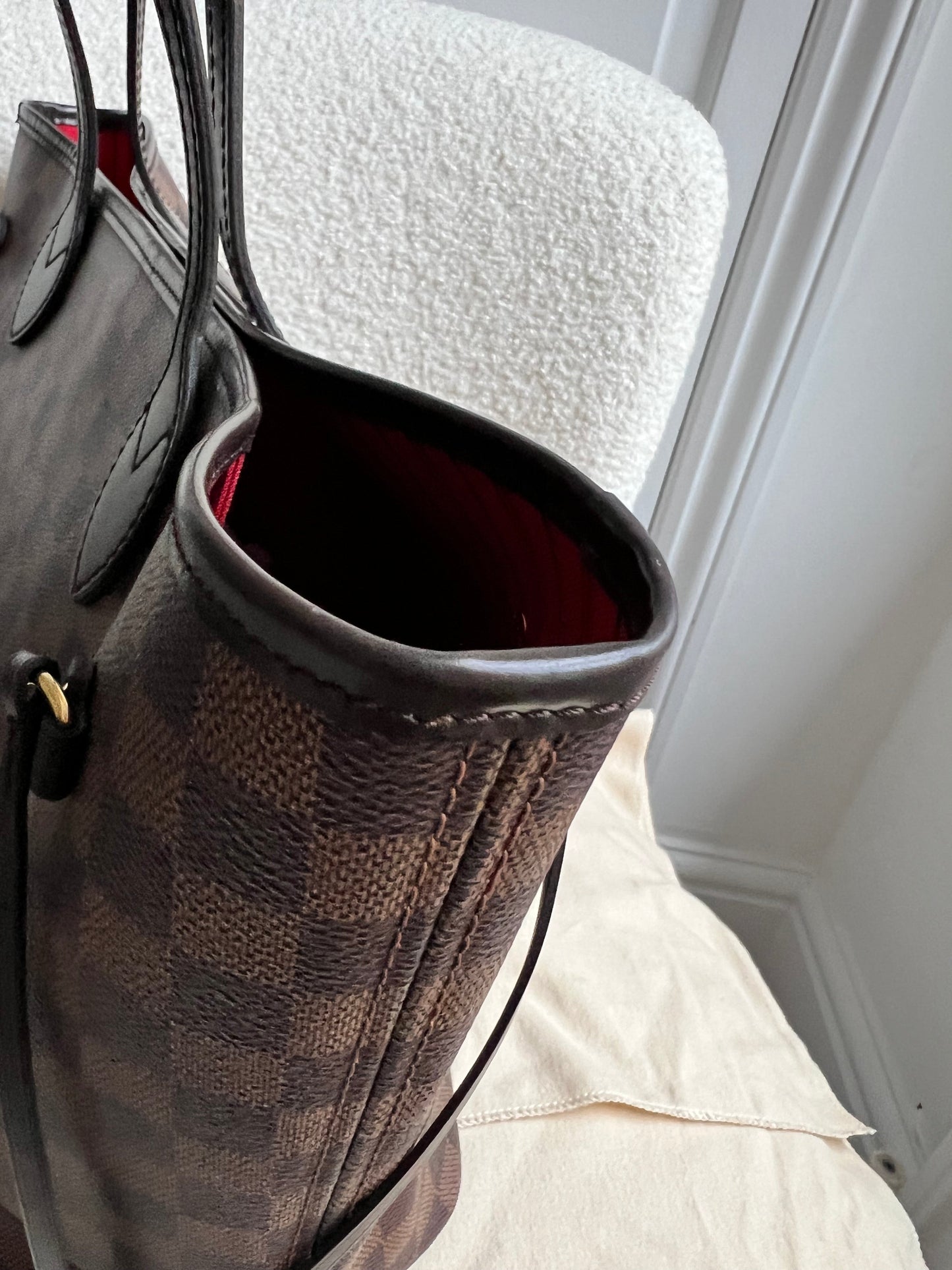 Louis Vuitton Neverfull MM Damier Ebene Cherry Interior (RRP £1,410)