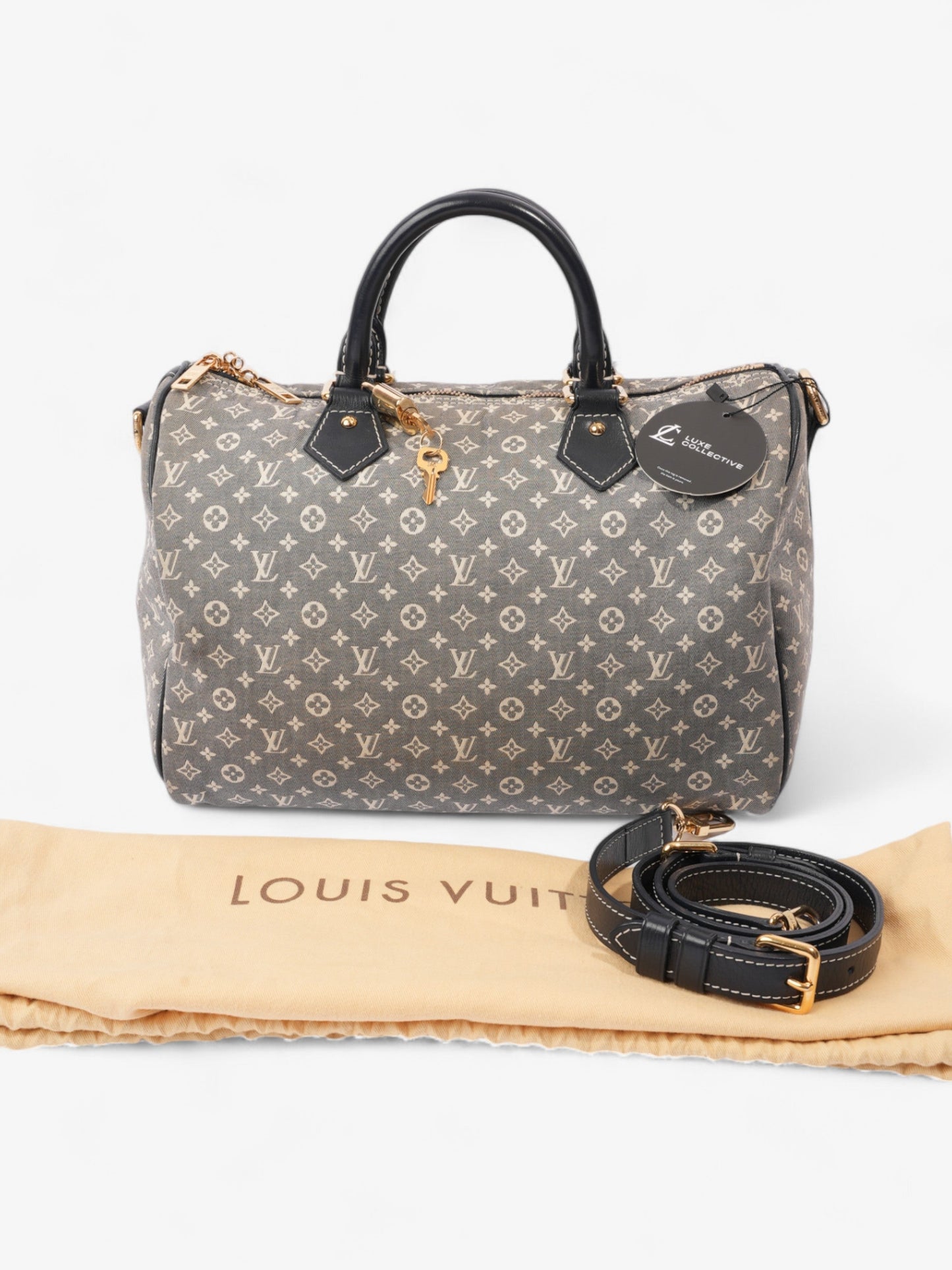 Louis Vuitton Speedy Bandouli猫re Blue Monogram Canvas 30