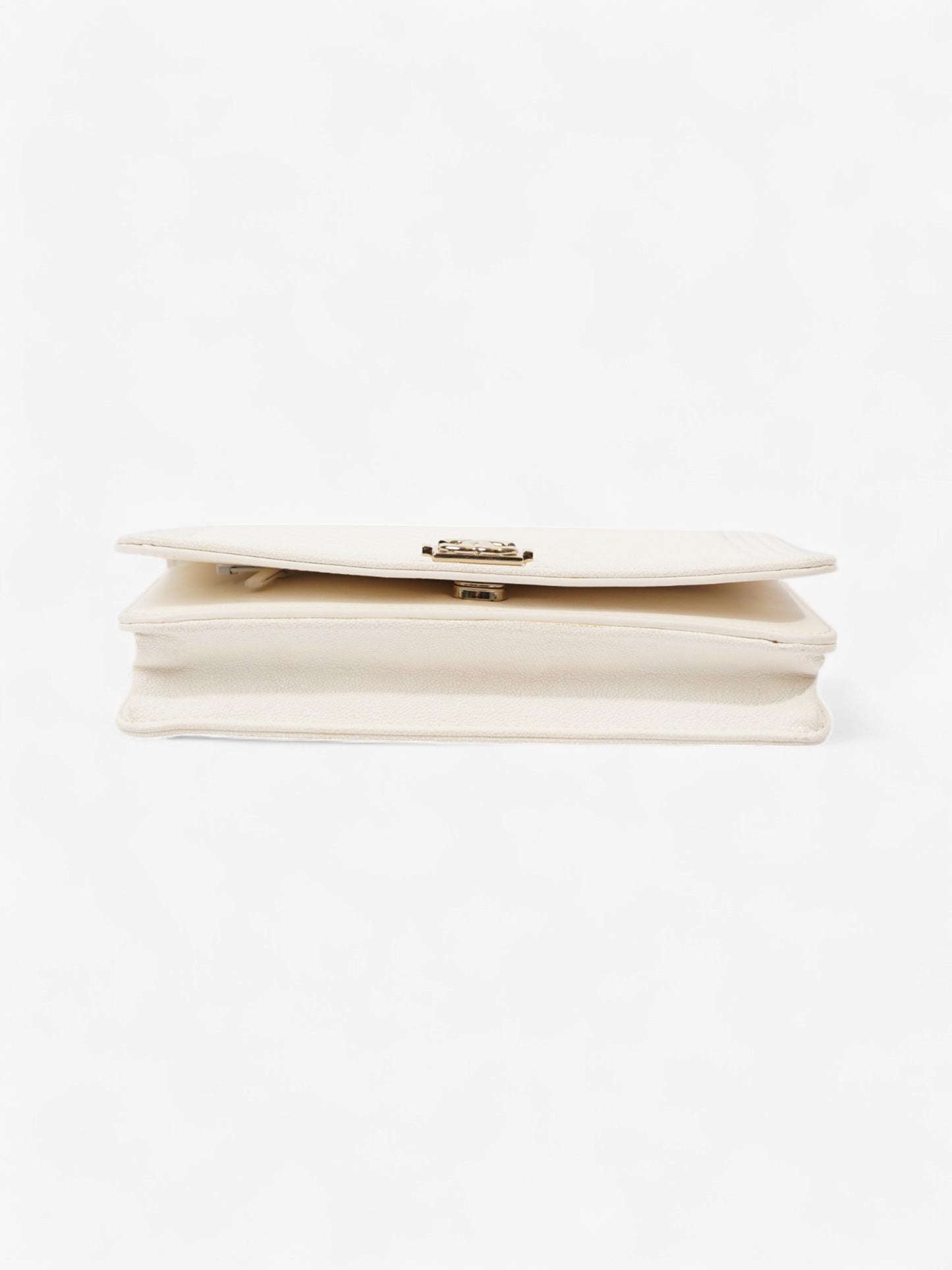 Chanel Boy Wallet on Chain White Caviar Leather
