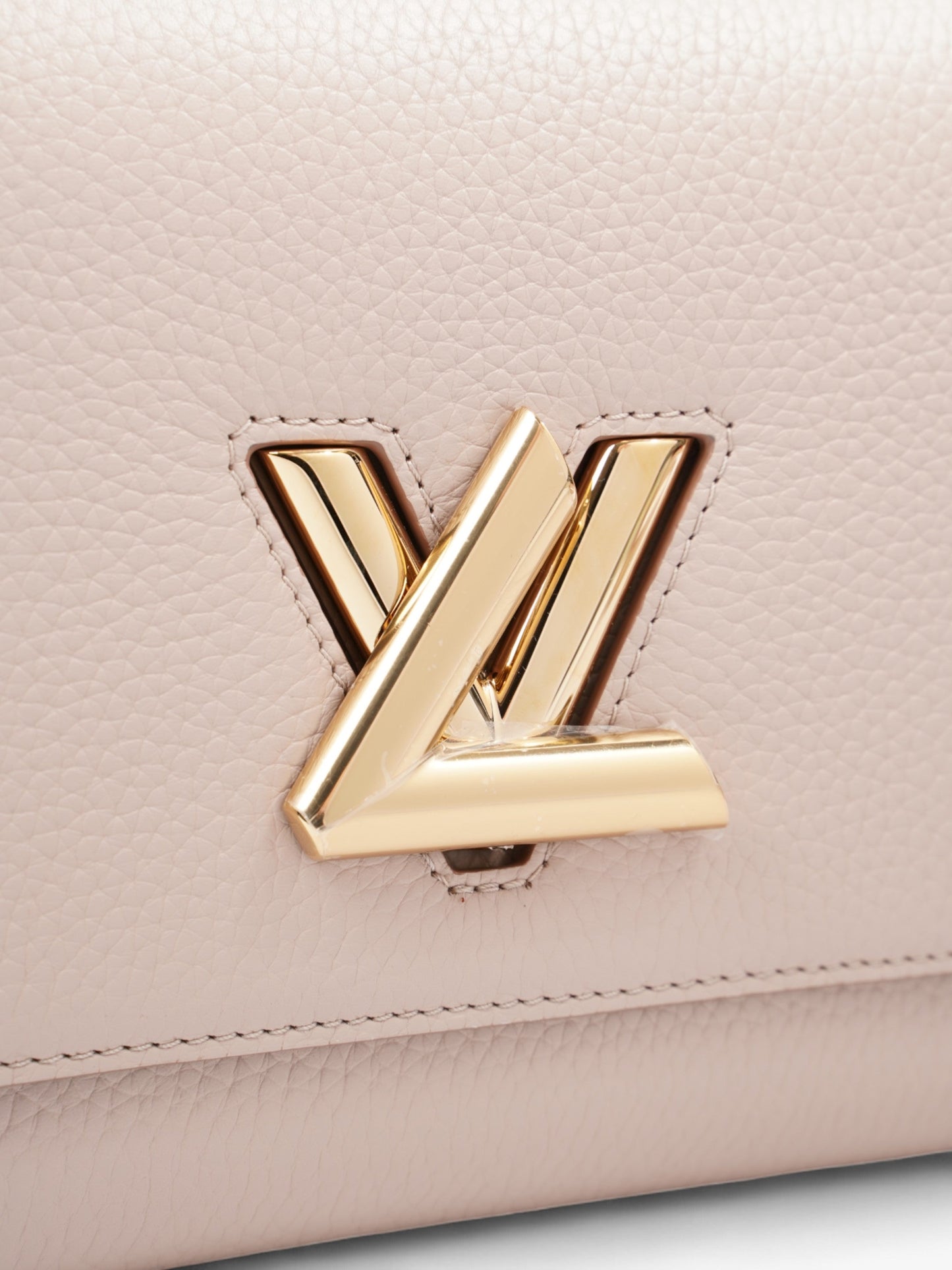 Louis Vuitton Twist Top Handle Greige Lambskin Leather PM