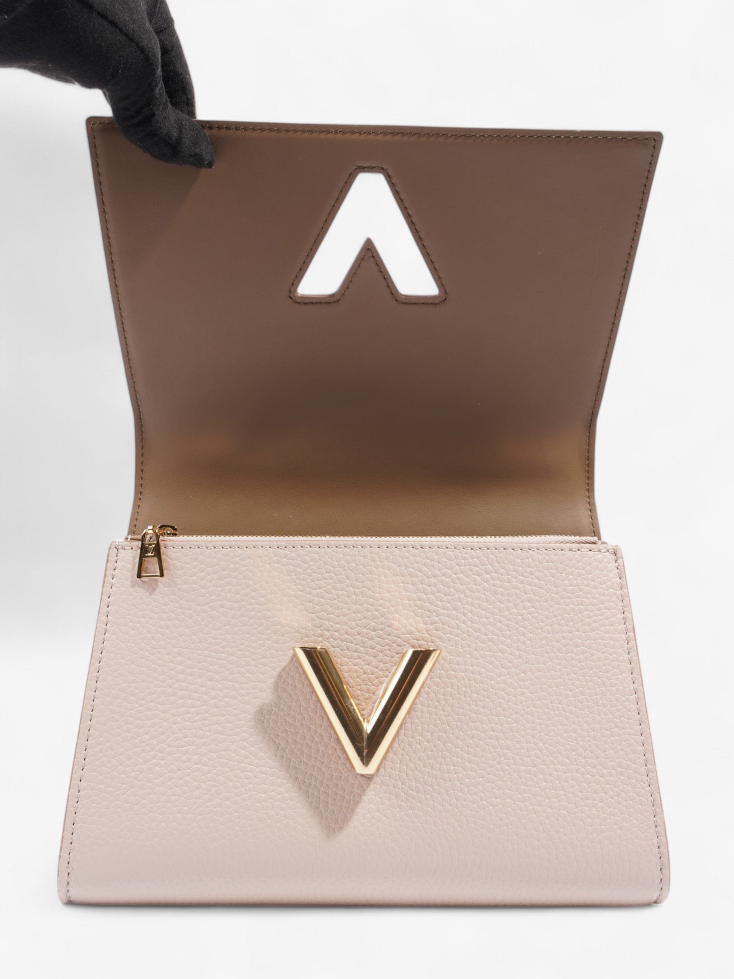 Louis Vuitton Twist Top Handle Greige Lambskin Leather PM