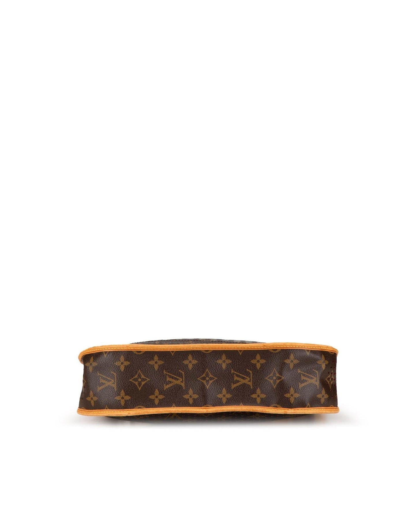 Monogram Perforated Canvas Musette with Vachetta Trim and Adjustable Strap