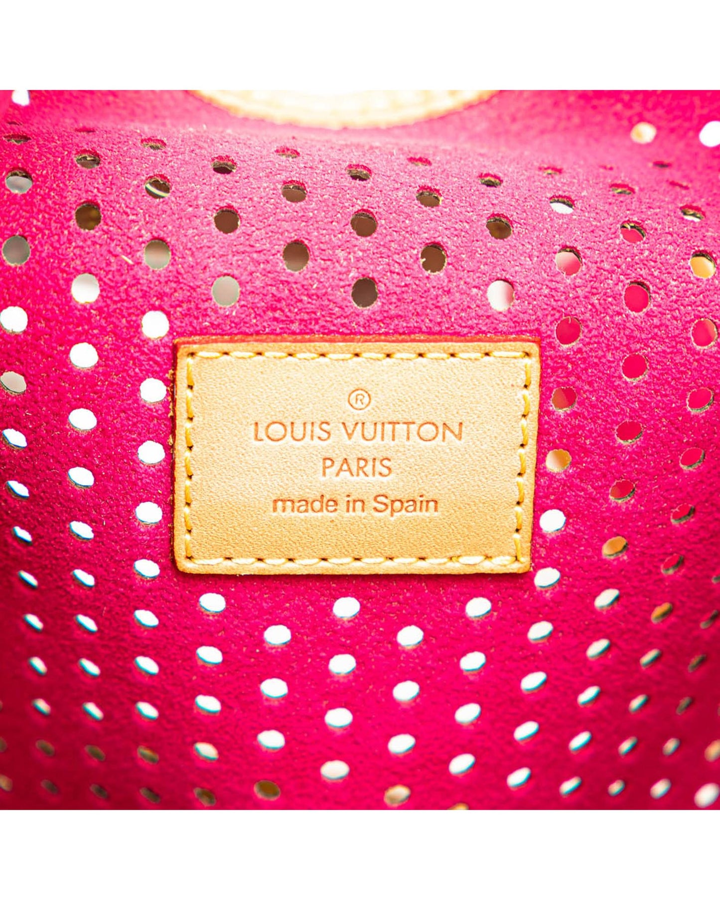 Monogram Perforated Canvas Musette with Vachetta Trim and Adjustable Strap