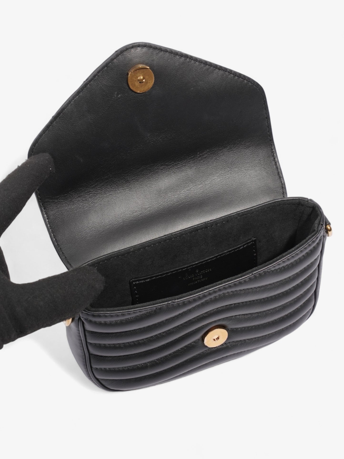 Louis Vuitton LV New Wave Multi Pochette Black Leather