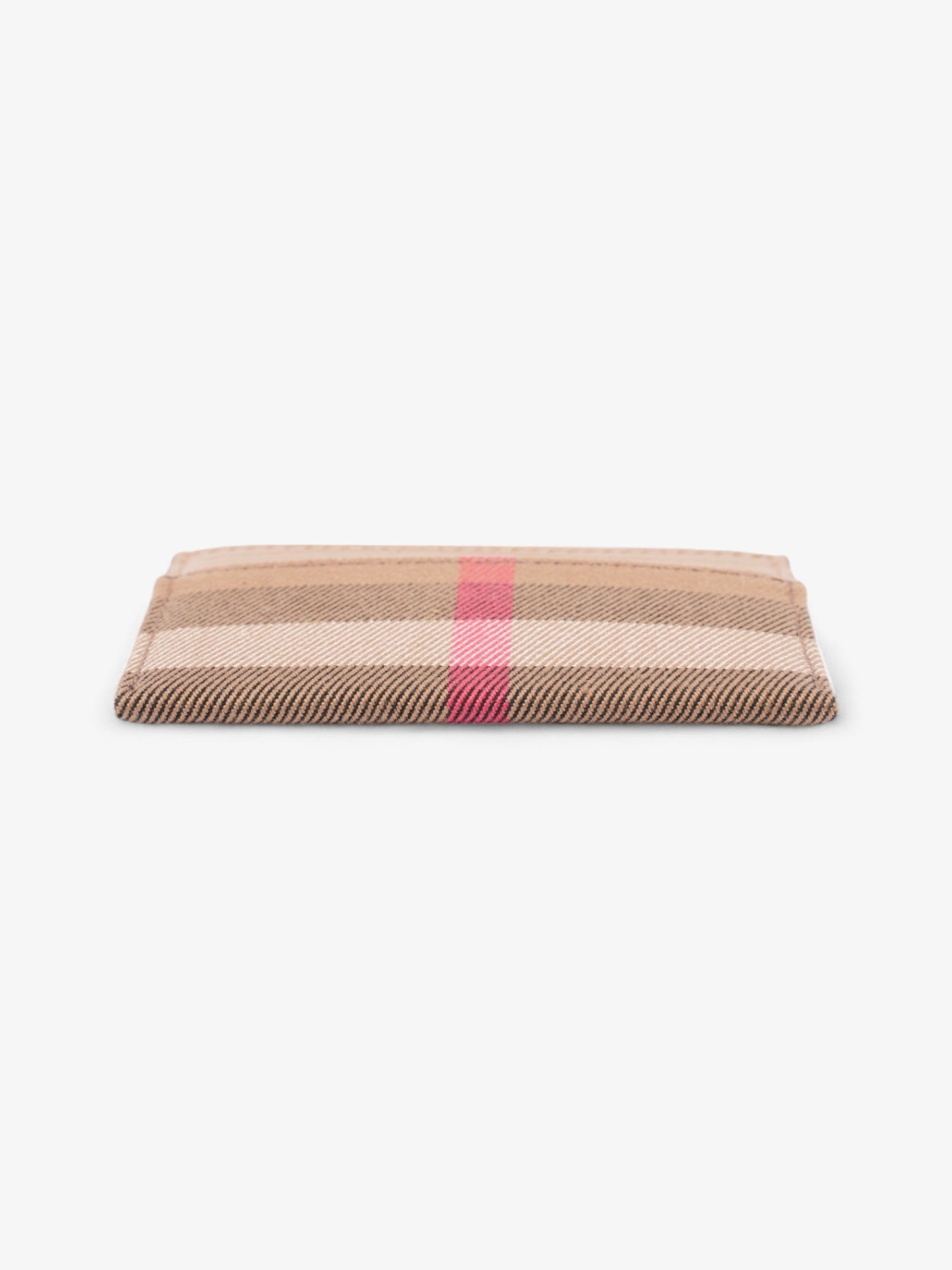 Burberry Check Card Case Chestnut Brown / House Check Cotton