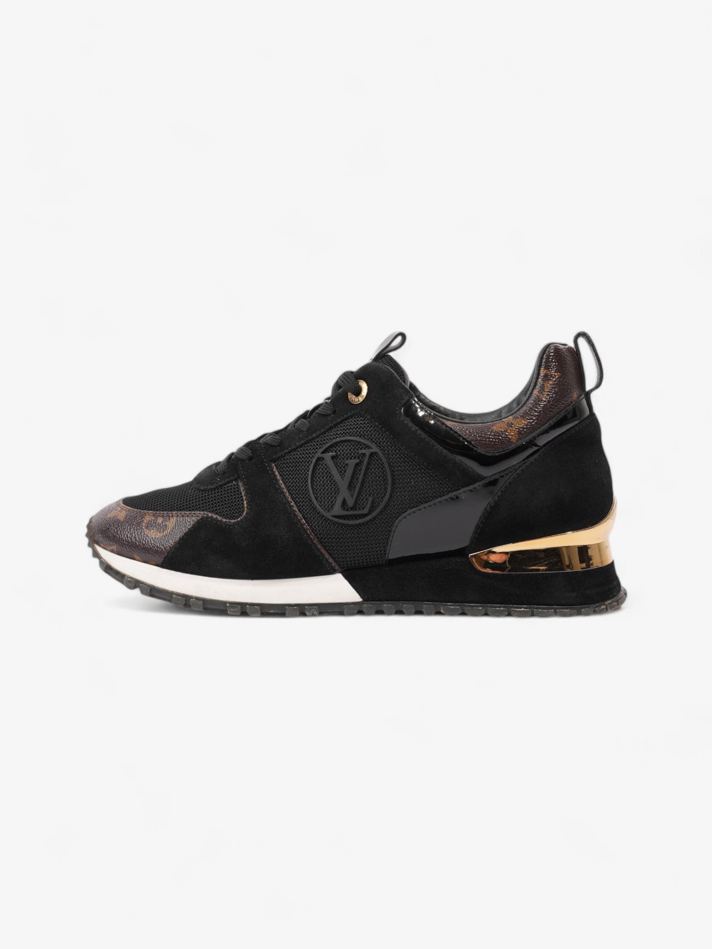 Louis Vuitton Run Away Monogram / Black / Gold Suede EU 39.5 UK 6.5