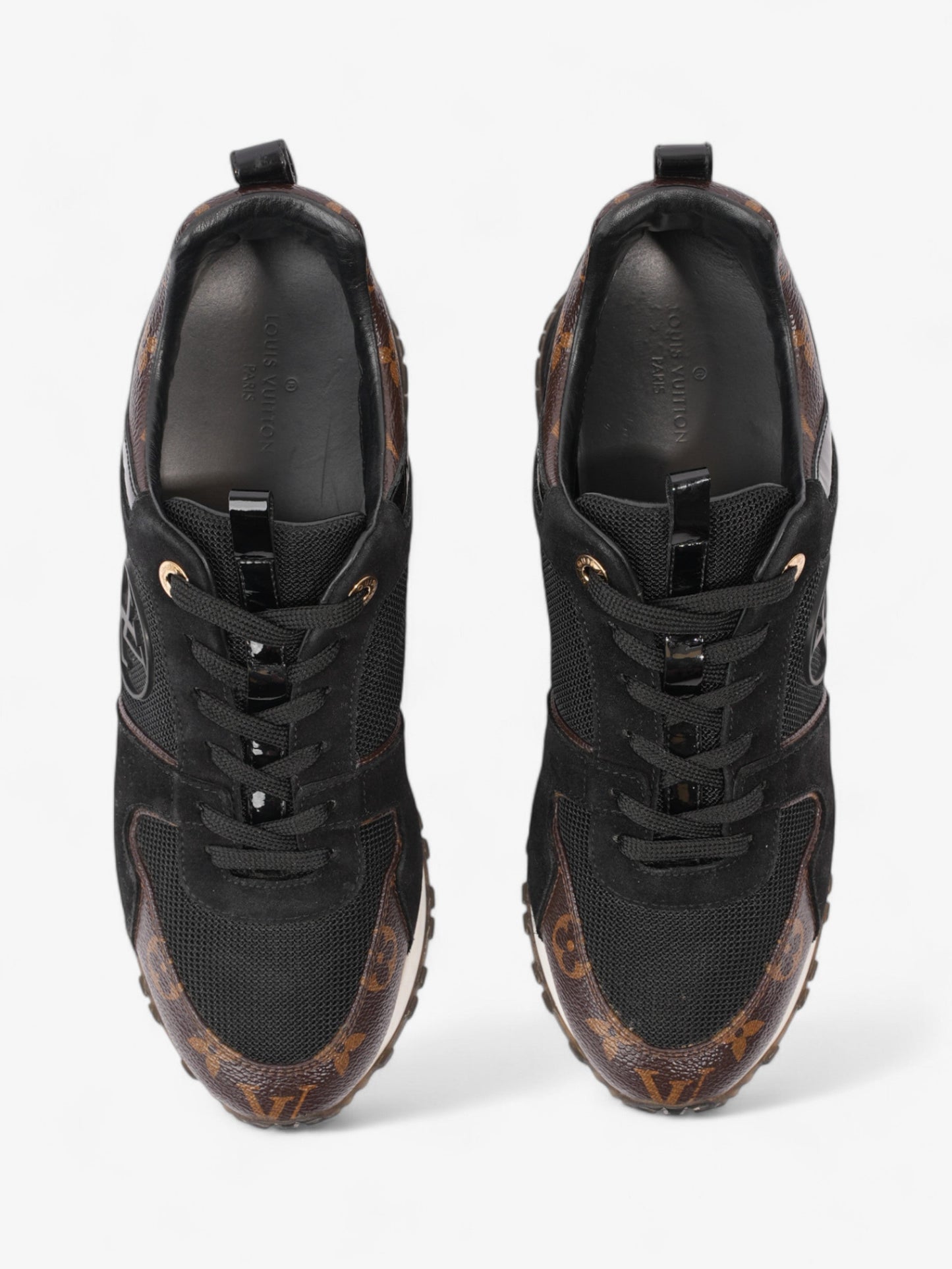 Louis Vuitton Run Away Monogram / Black / Gold Suede EU 39.5 UK 6.5