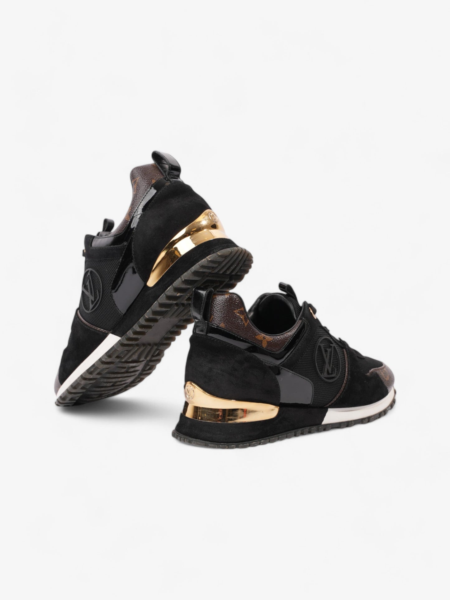 Louis Vuitton Run Away Monogram / Black / Gold Suede EU 39.5 UK 6.5