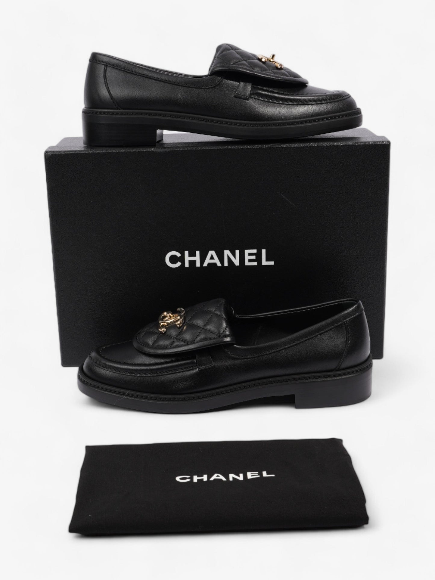 Chanel Quilted CC Turnlock Black Leather EU 37.5 UK 4.5