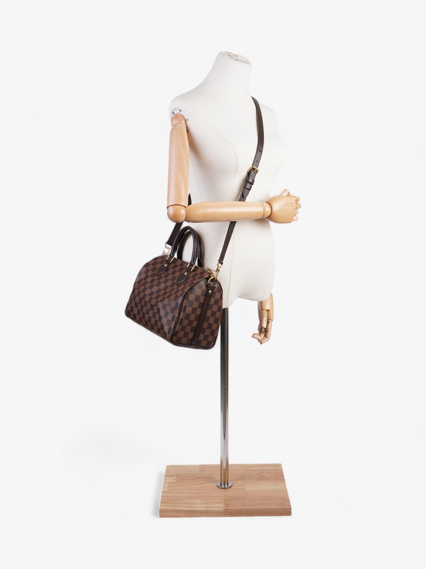Louis Vuitton Speedy Bandouli猫re Damier Ebene Coated Canvas 25