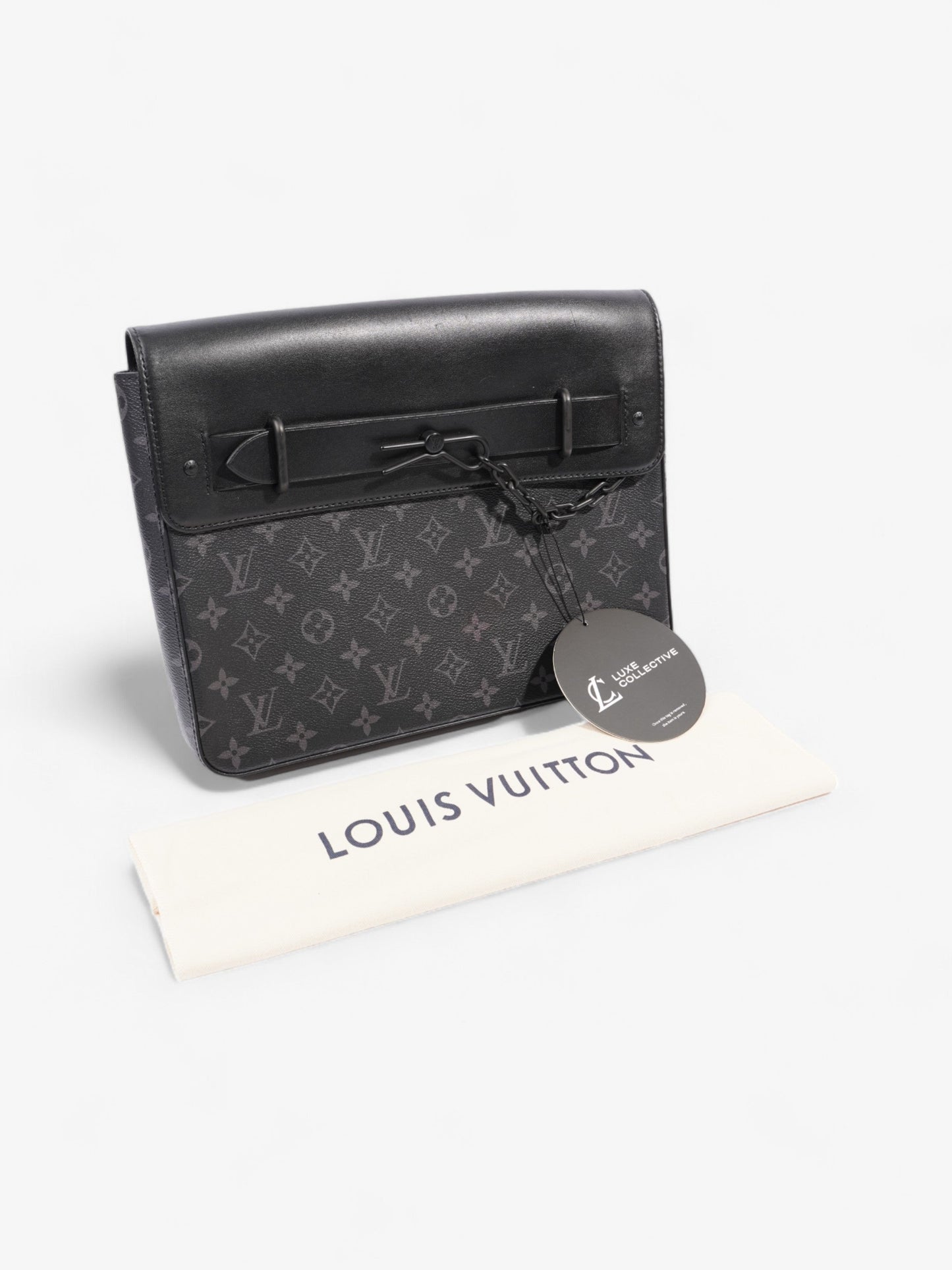 Louis Vuitton Pochette Steamer Monogram Eclipse Coated Canvas