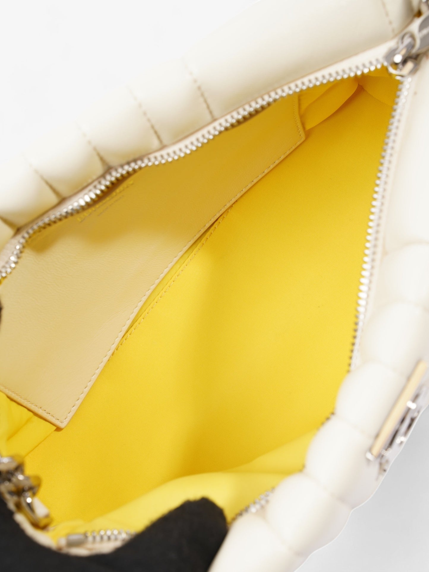 Burberry Quilted Lola Bag Pale Vanilla Lambskin Leather Small