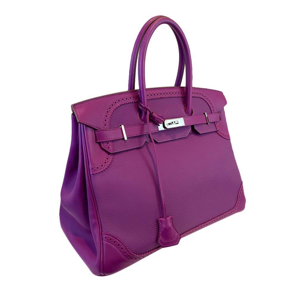 HermÃƒÆ’Ã‚Â¨s Birkin 35 Ghillies Anemone Bag PHW