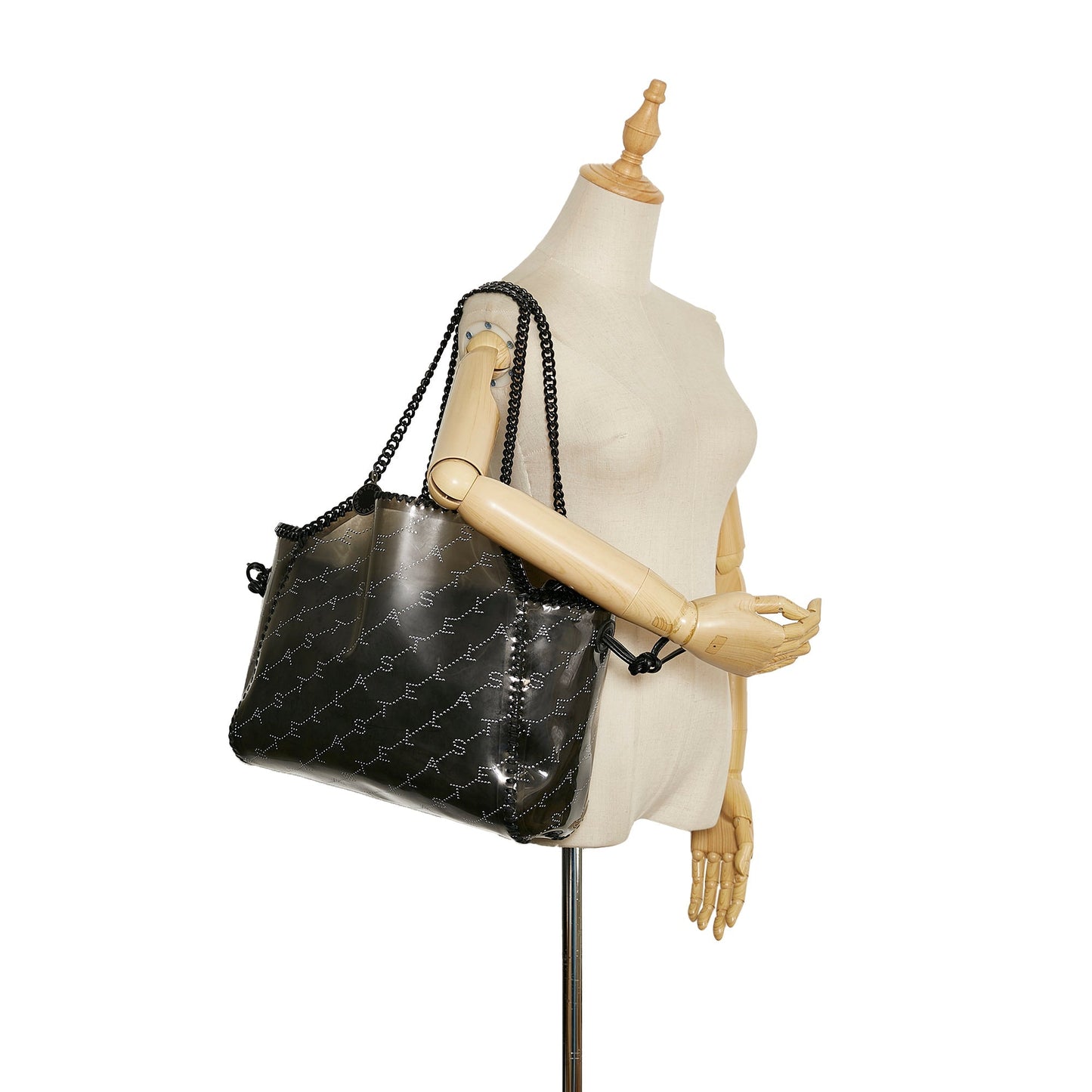 Stella McCartney Falabella Transparent Tote Black PVC