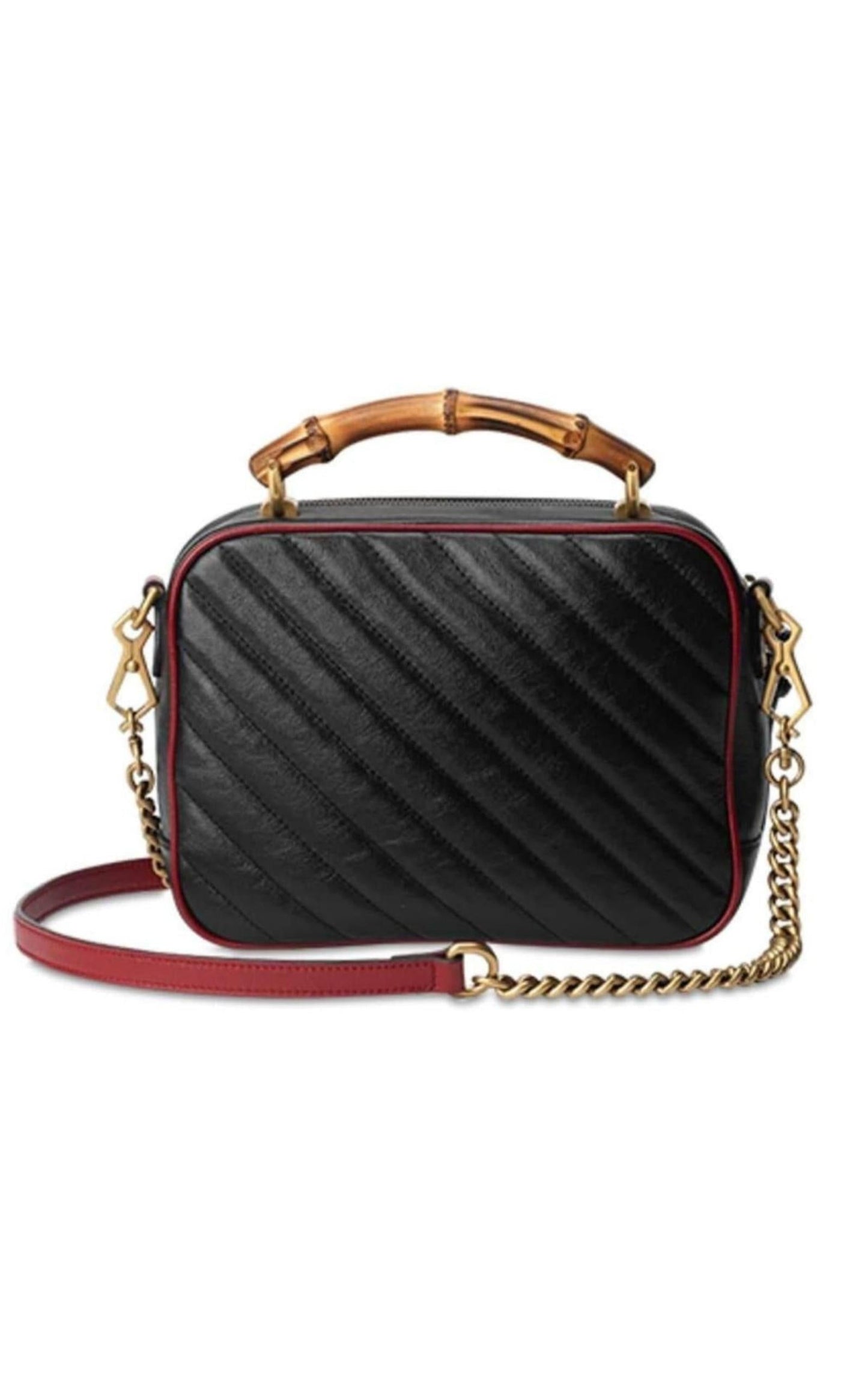GG Marmont Small MatelassÃƒÆ’Ã‚Â© Shoulder Bag with Bamboo Handle