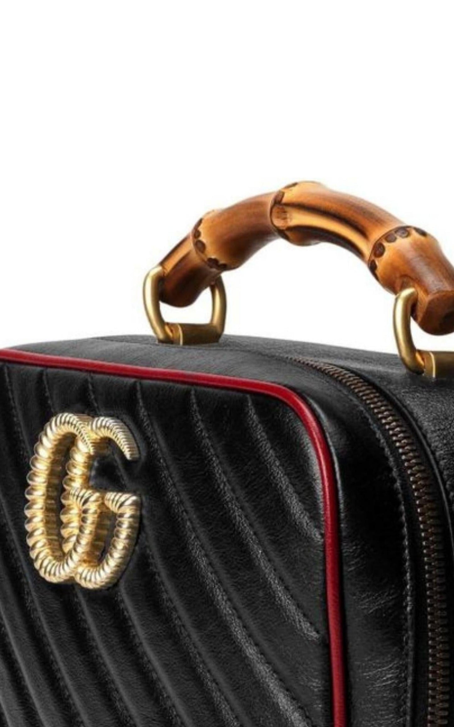 GG Marmont Small MatelassÃƒÆ’Ã‚Â© Shoulder Bag with Bamboo Handle