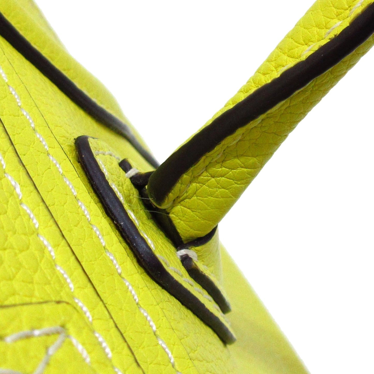 Yellow Celine Nano Luggage Leather Tote Bag