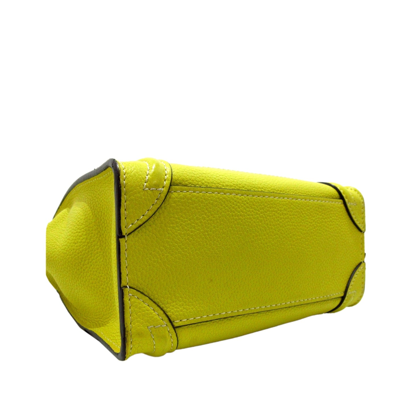 Yellow Celine Nano Luggage Tote Leather Satchel