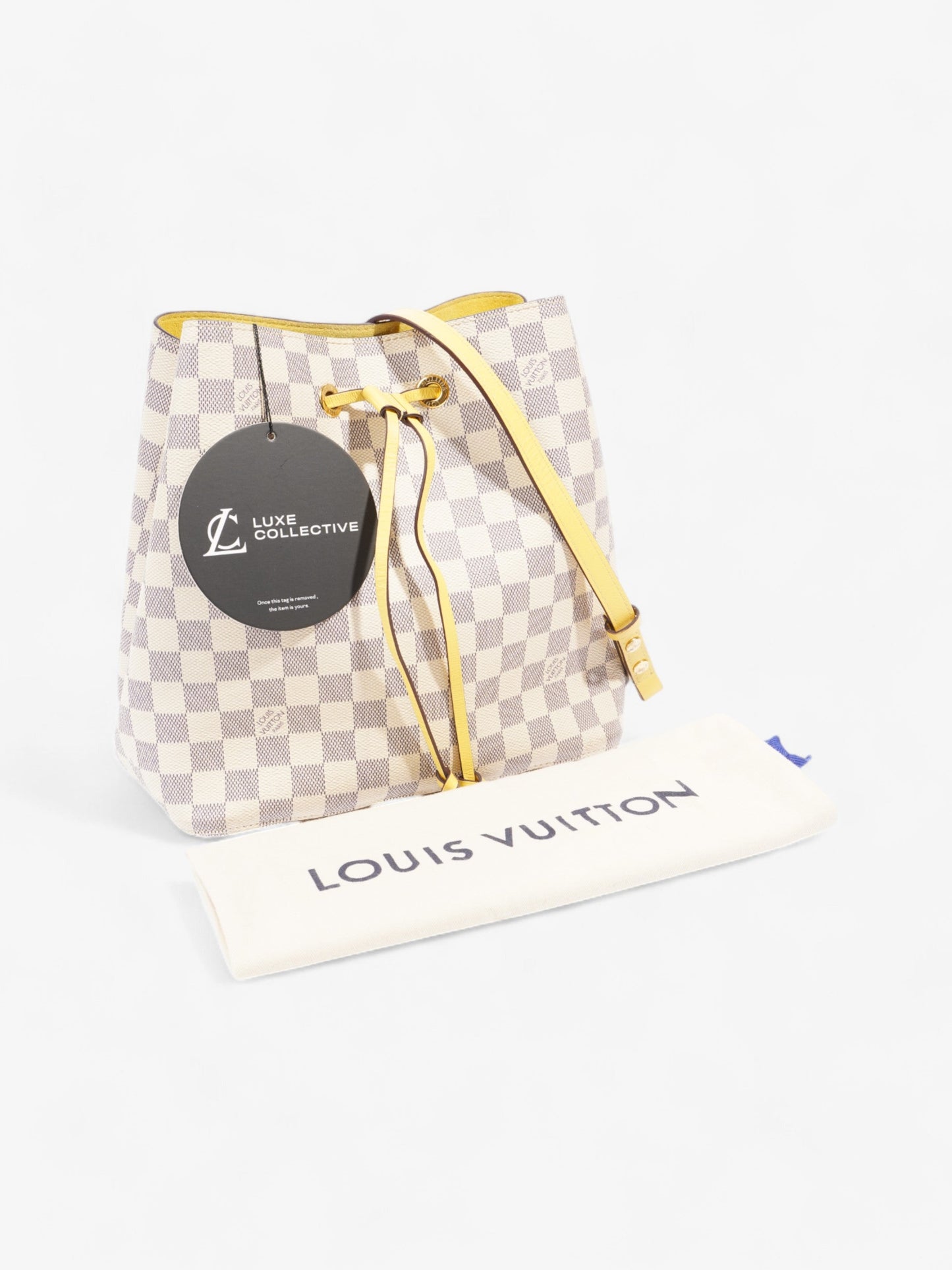 Louis Vuitton NeoNoe Damier Azur / Yellow Coated Canvas MM