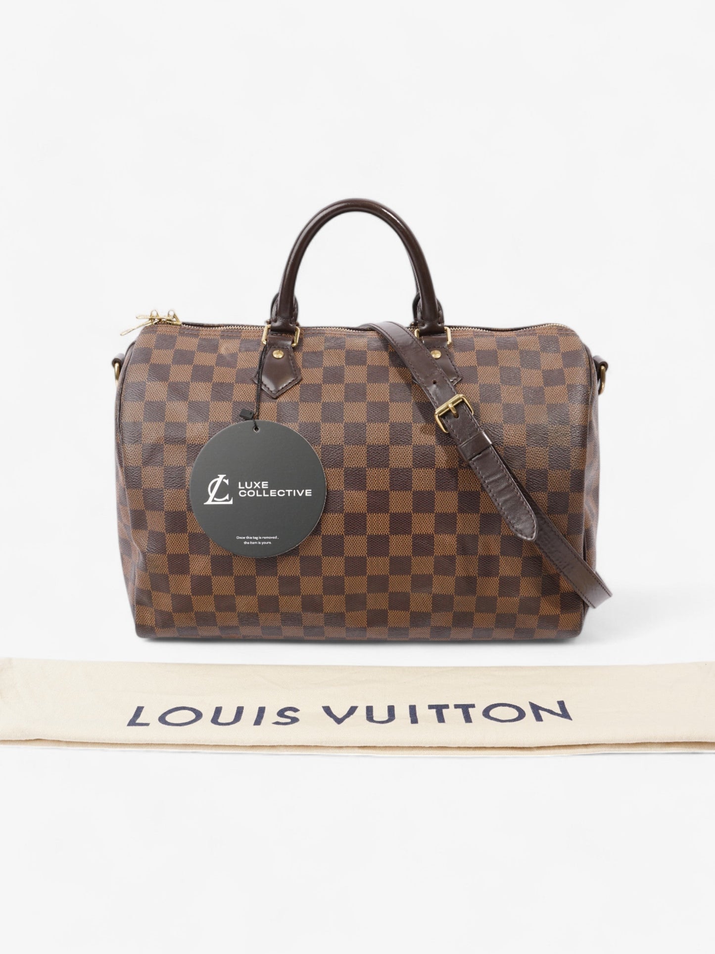 Louis Vuitton Speedy Bandouli猫re Damier Ebene Coated Canvas 35
