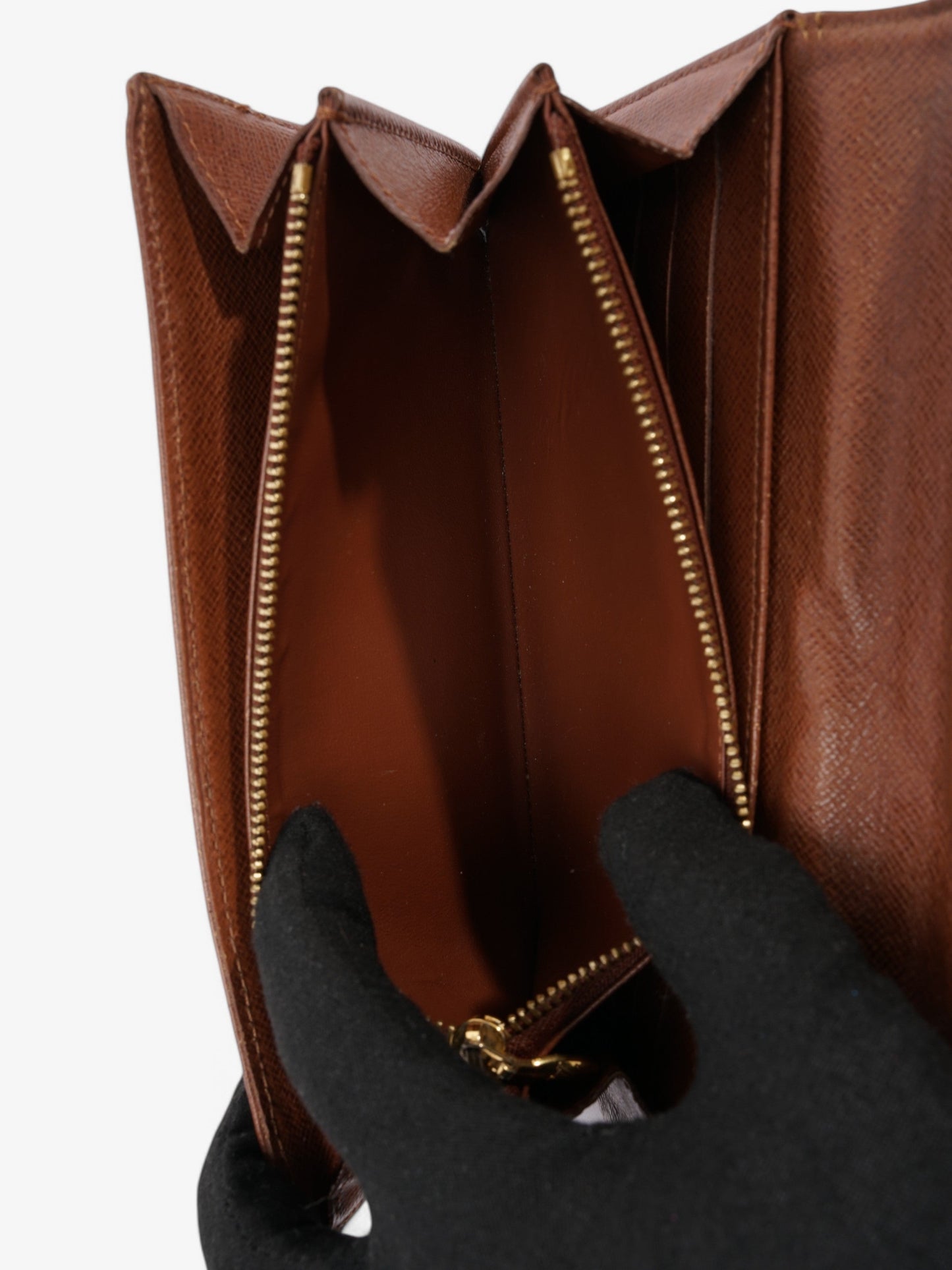 Louis Vuitton Sarah Wallet Monogram / Gold Coated Canvas