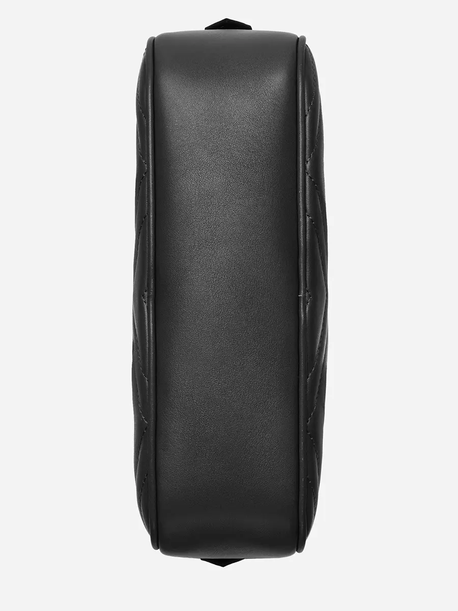 GG Marmont Small MatelassÃƒÆ’Ã‚Â© Zipped Black Leather Shoulder Bag