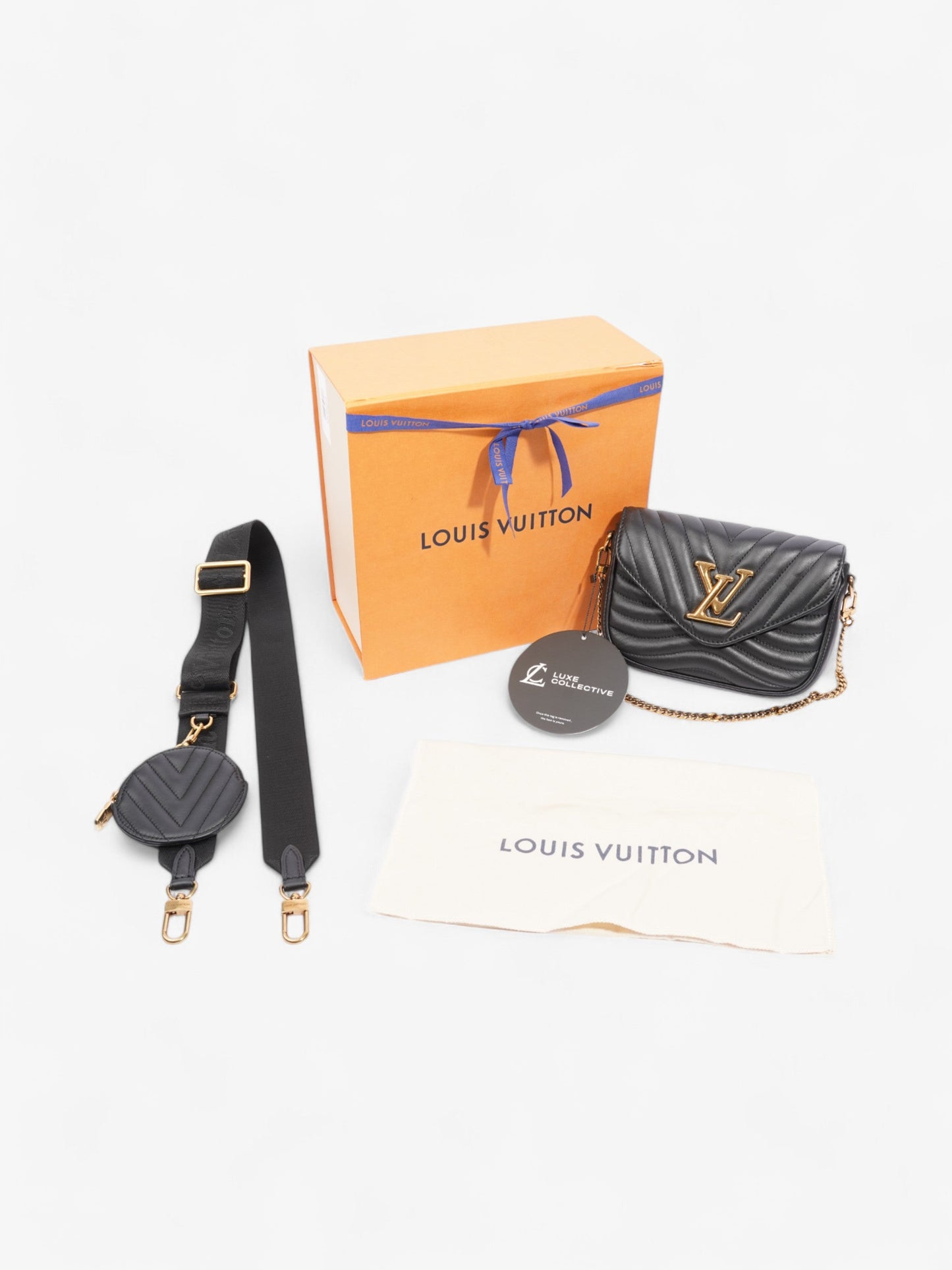 Louis Vuitton New Wave Multi-Pochette Black Calfskin Leather
