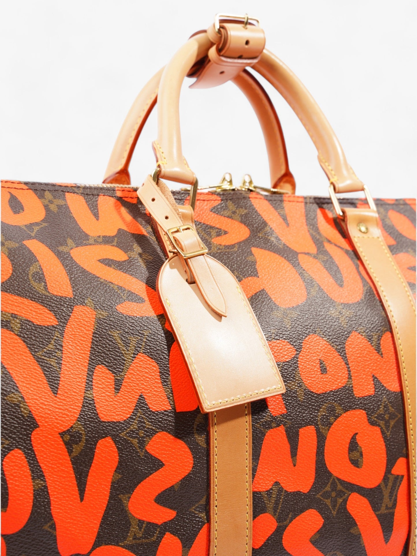 Louis Vuitton Keepall Graffiti 50 Monogram / Orange Coated Canvas