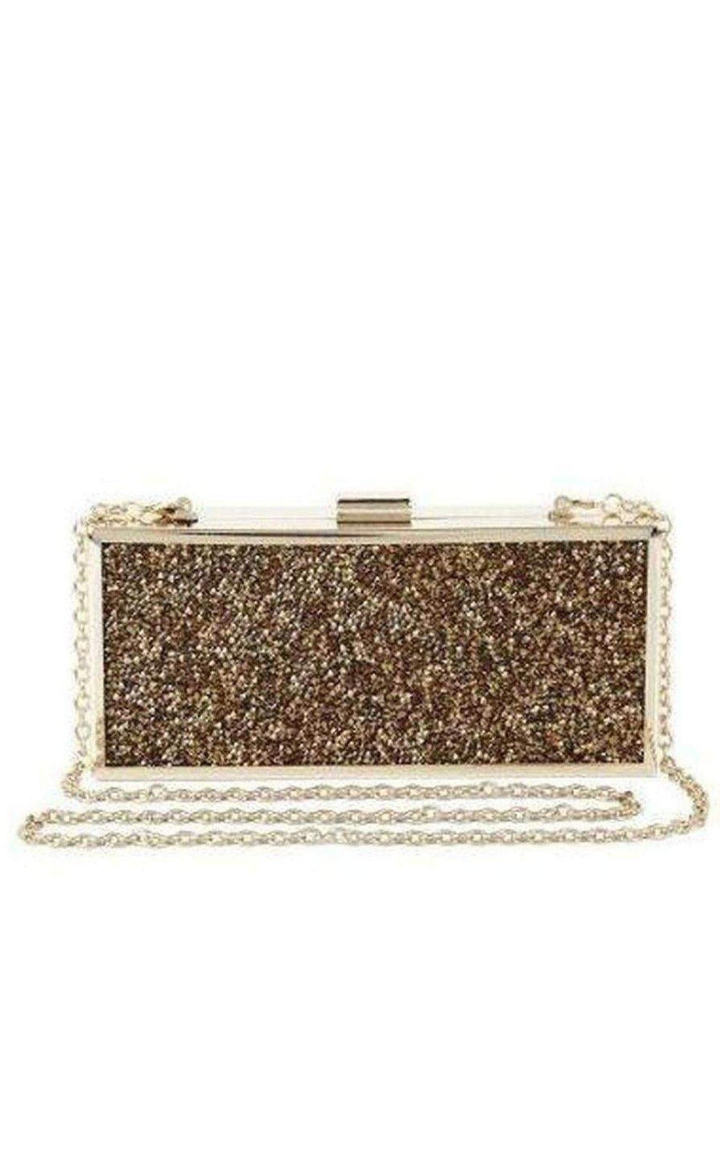 Gold Ariana Rock Crystal Hard Clutch