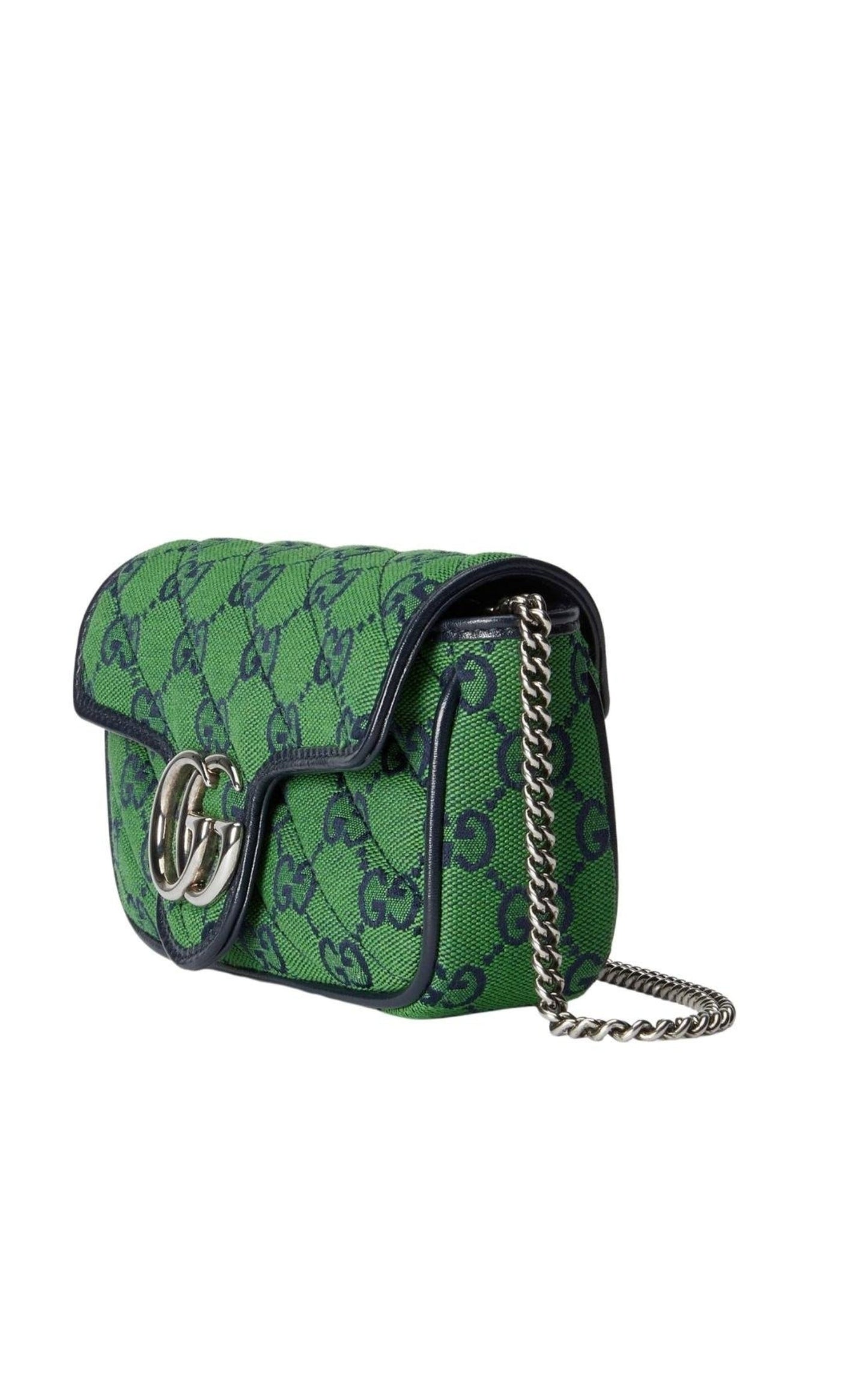Green GG Marmont Multicolour Super Mini Bag