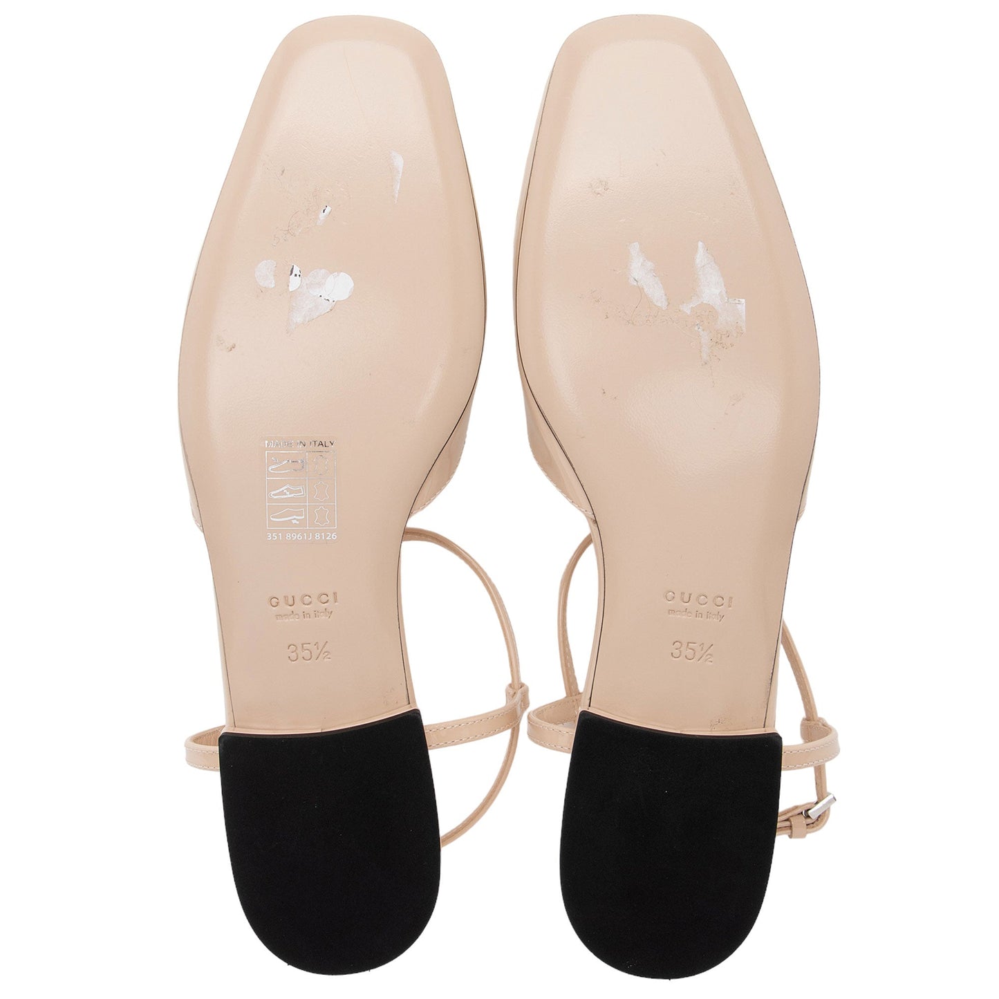 Gucci Patent Leather Double G T-Strap Flats - Size 5.5 / 35.5 (SHF-z7lifq)
