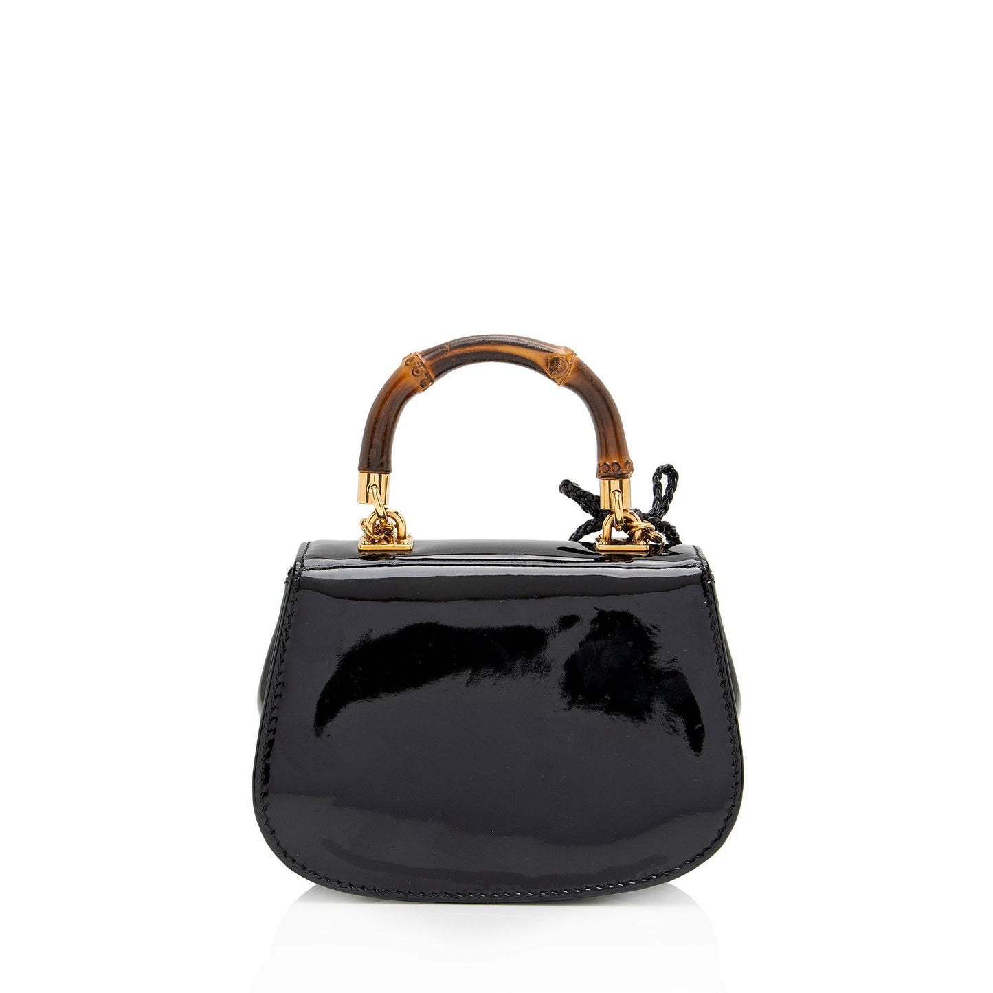 Gucci Patent Leather Bamboo Night Evening Bag (SHF-Mr23VK)