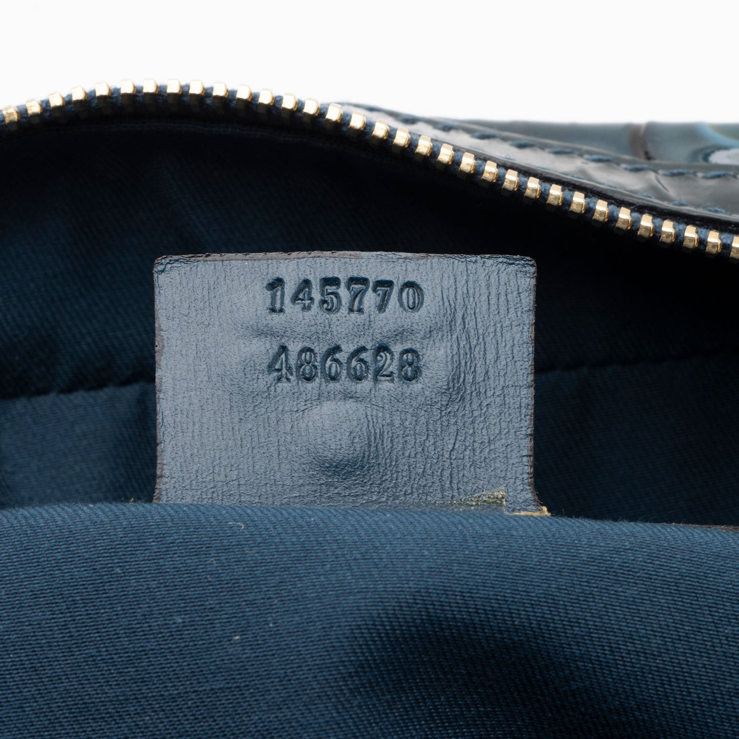 Gucci Embossed Horsebit Patent Leather Satchel (SHF-YEYjof)