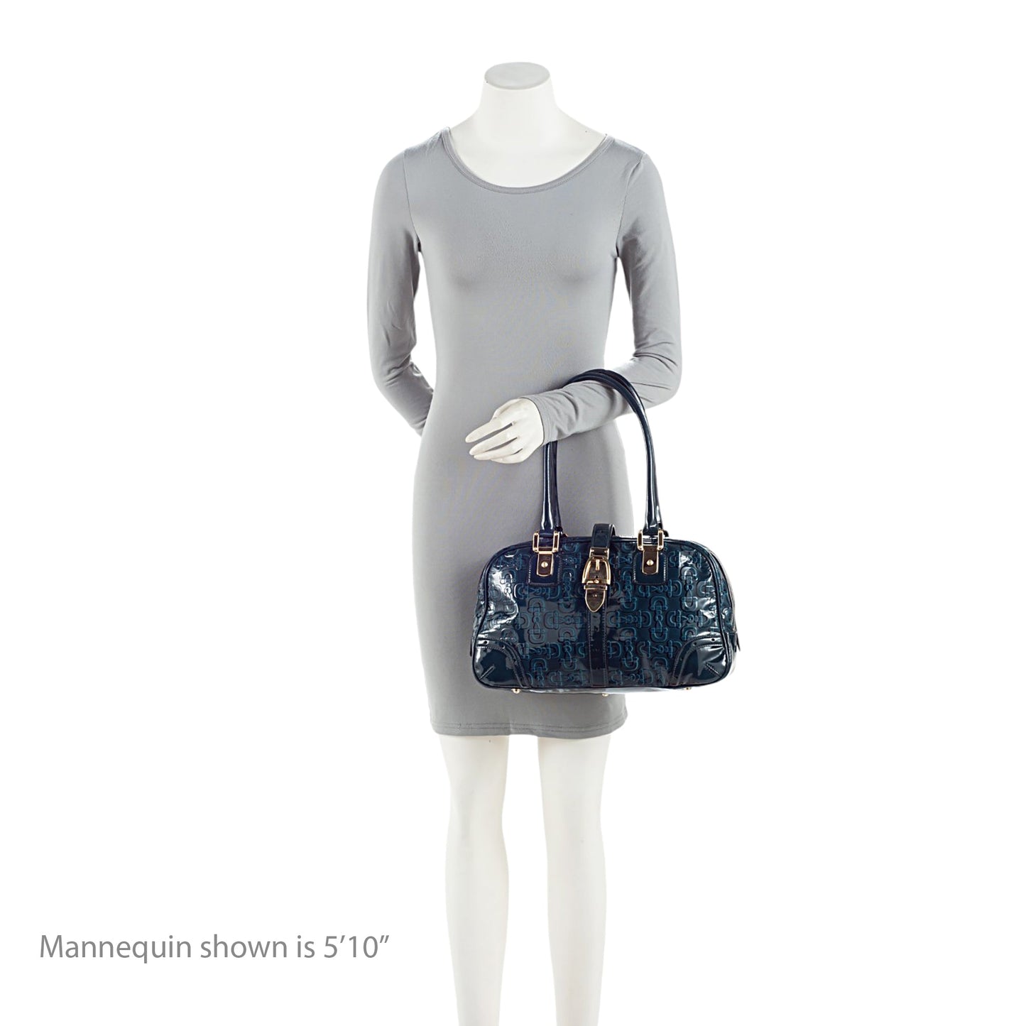 Gucci Embossed Horsebit Patent Leather Satchel (SHF-YEYjof)