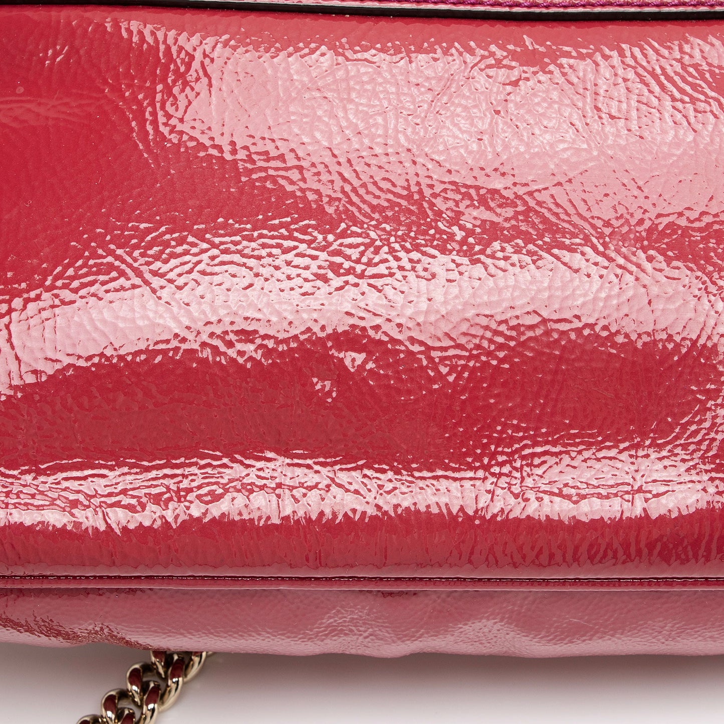 Gucci Patent Leather Soho Medium Flap Bag (SHF-V6tPqW)