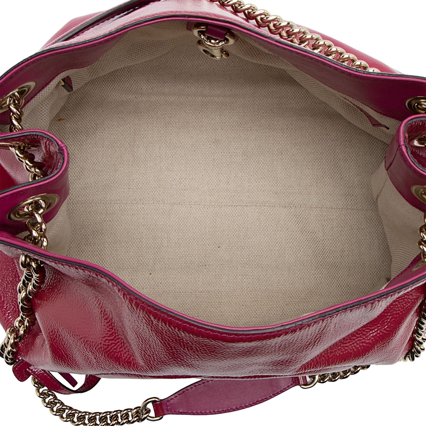 Gucci Patent Leather Soho Medium Shoulder Bag (SHF-sfydZM)