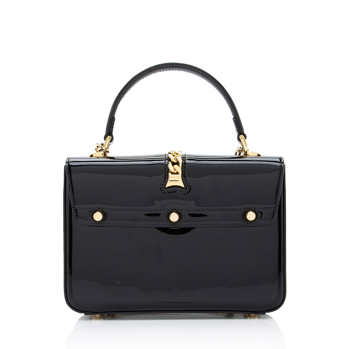 Gucci Patent Leather Sylvie 1969 Mini Top Handle (SHF-LRHVS4)